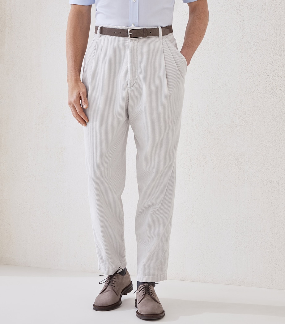 Corduroy Straight Trousers C6023 Image 2