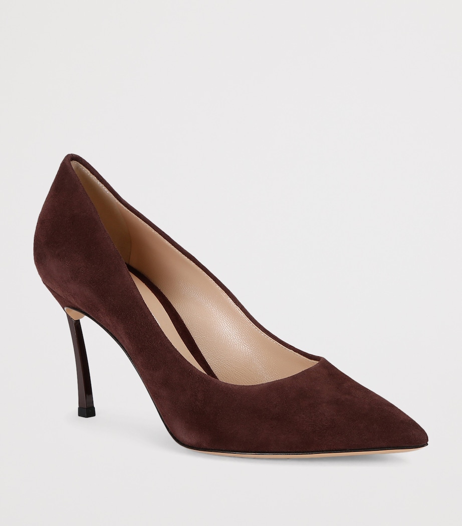 Suede Blade Pumps 80 DARK BROWN Image 3