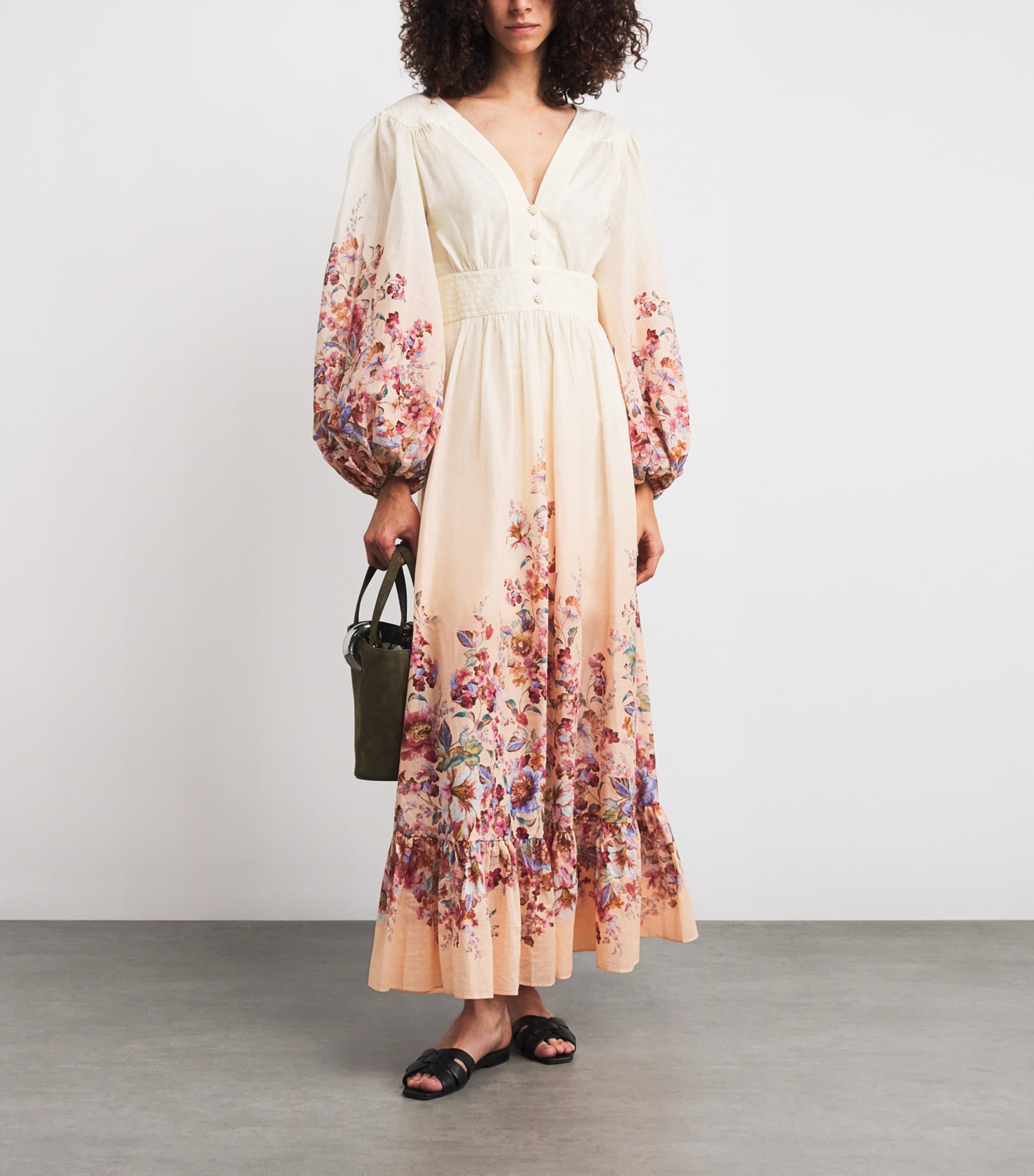 Cotton Floral Awaken Maxi Dress IVORY FLORAL Image 2