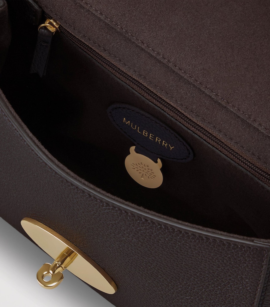 Small Leather Lily Shoulder Bag EBONY Image 4