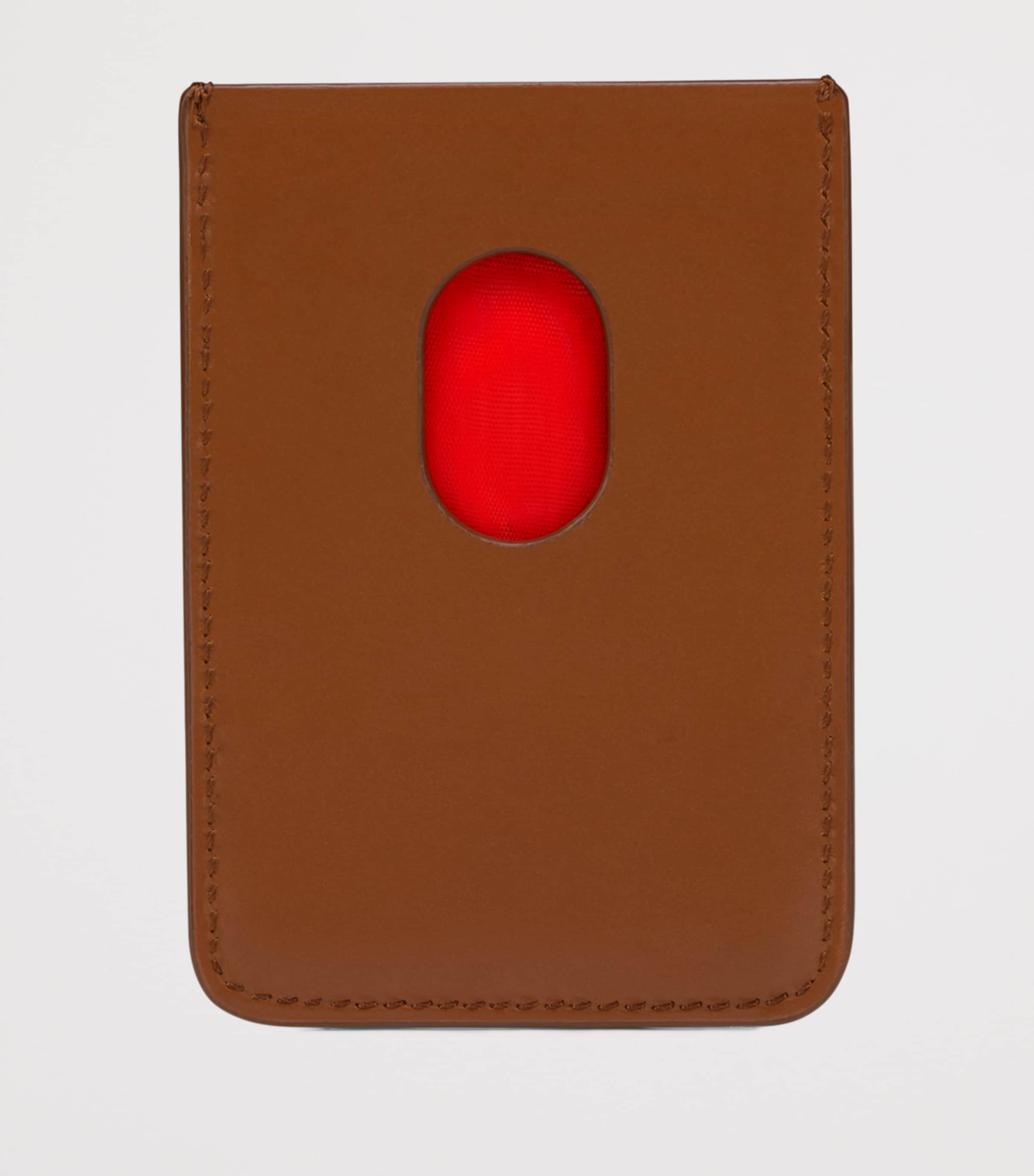 Christian Louboutin Brown Mooncrest Magsafe Leather Card Holder