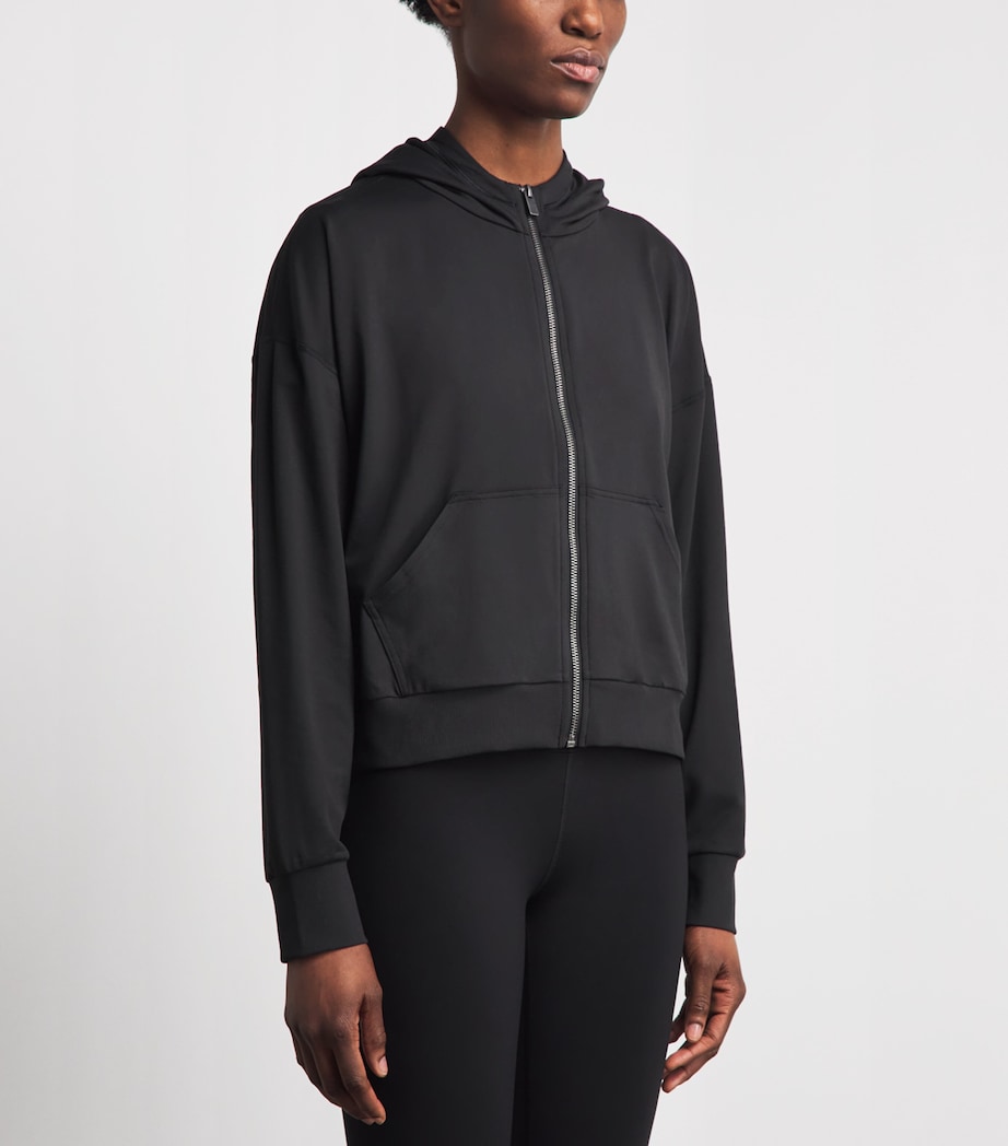 VUORI Womens Halo Cropped Hoodie Tbk True Black Image 4