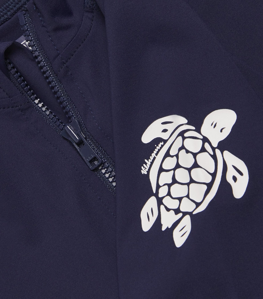 Turtle Print Rash Guard Swimsuit (2-8 Years) 390 BLEU MARINE Image 3