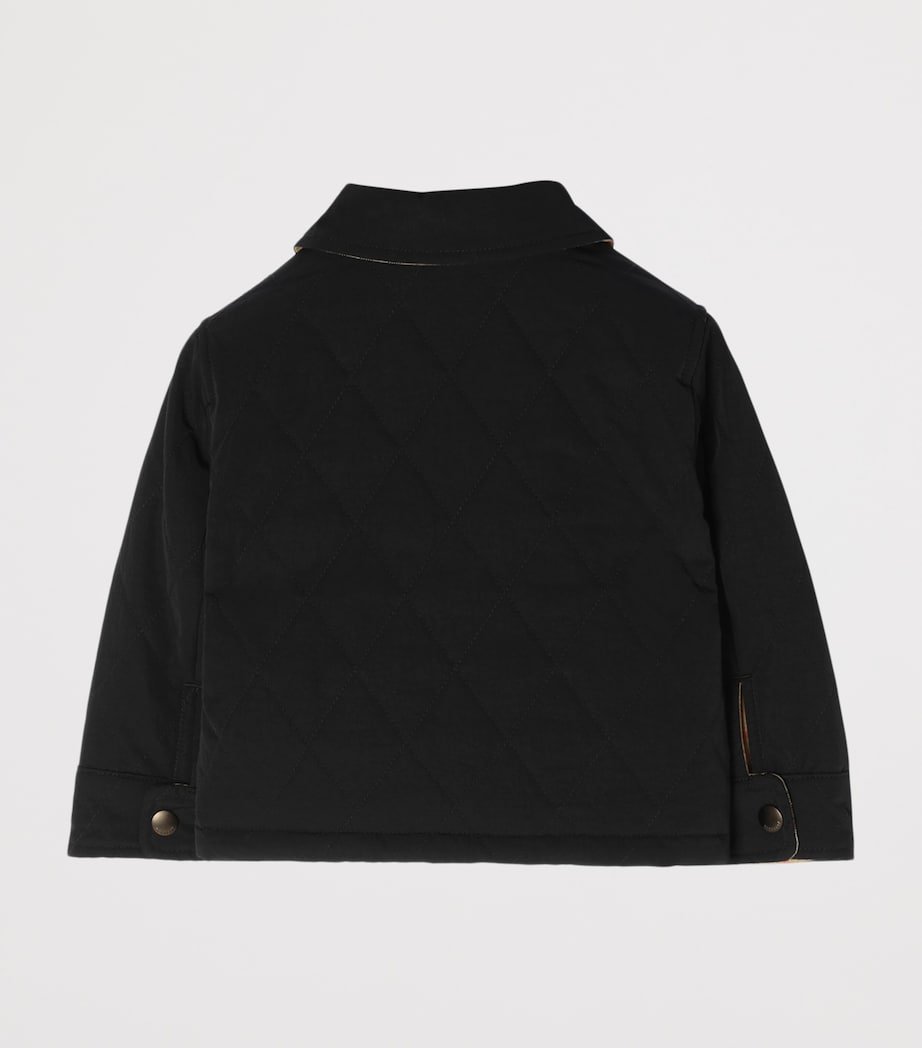 Burberry Kids Reversible Quilted Jacket (6 Months - 3 Years) Black Image 2
