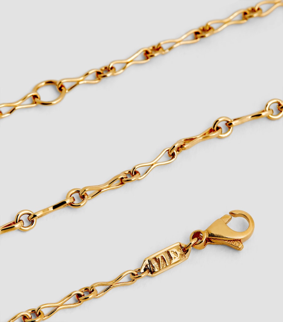 Small Yellow Gold Circle Link Chain Necklace YELLOW GOLD Image 5