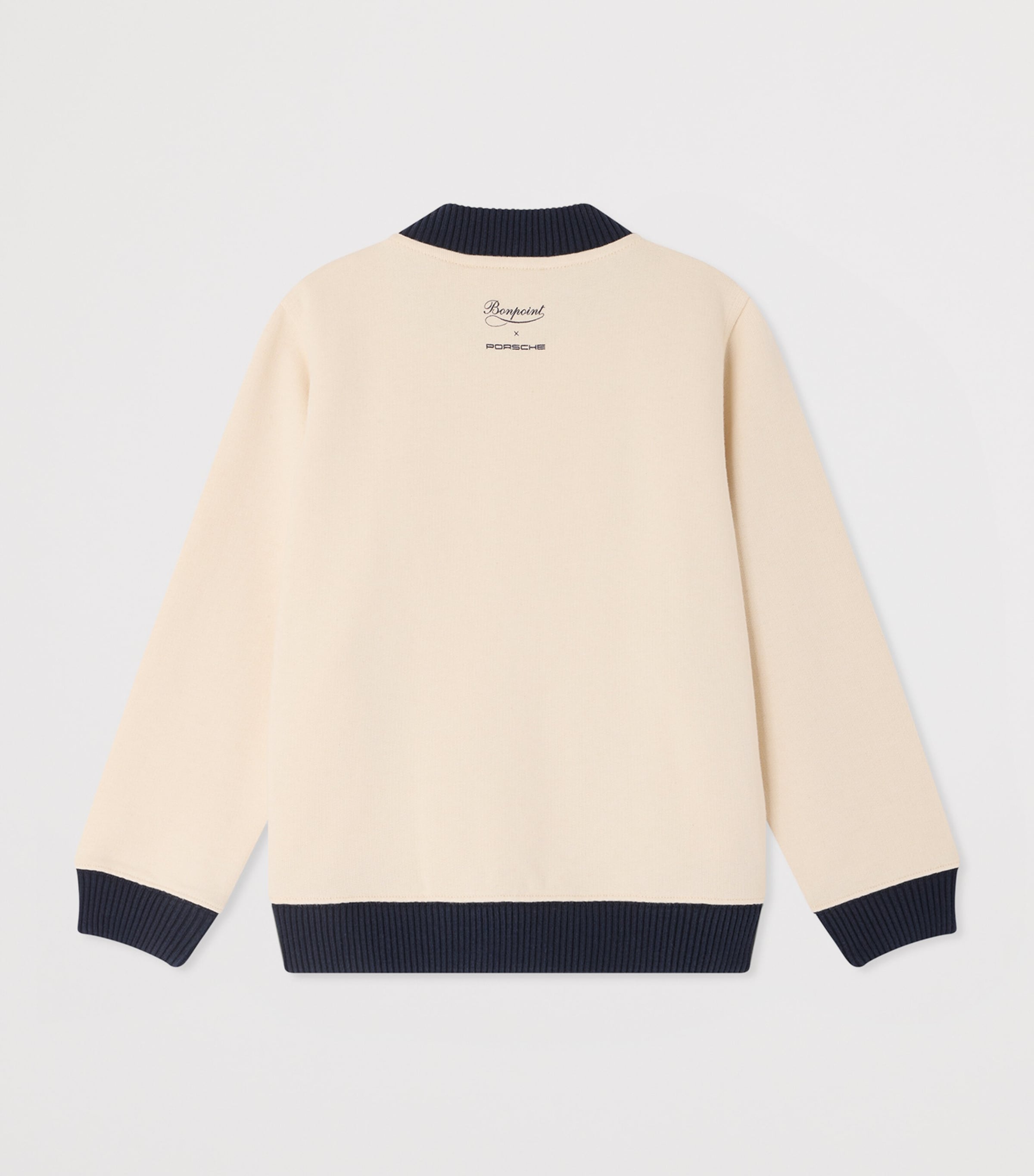 Bonpoint x Porsche Cotton Varsity Jacket (10-14 Years) Upb Ivoire Image 2