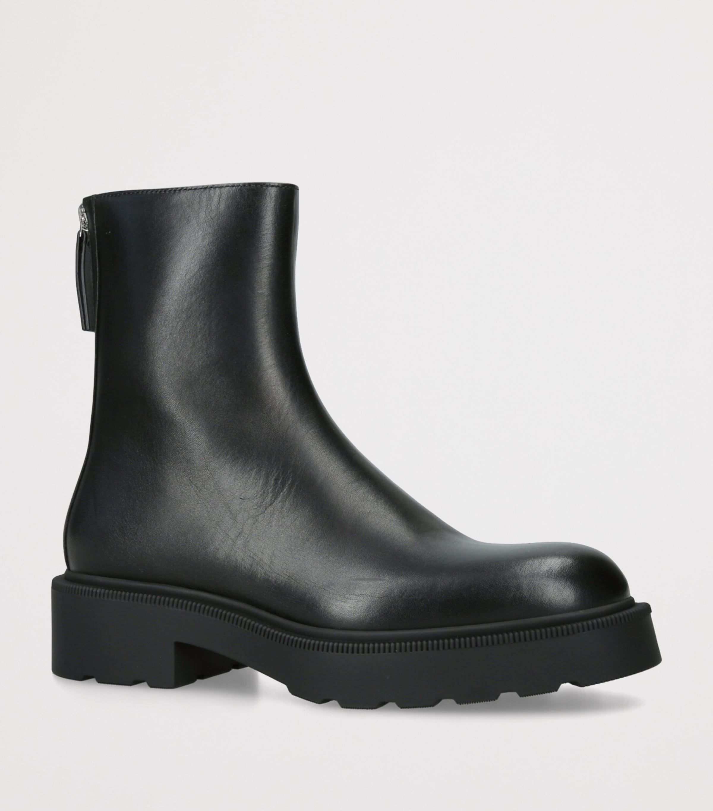 Nobilis Fast Leather Ankle Boots BLACK Image 3