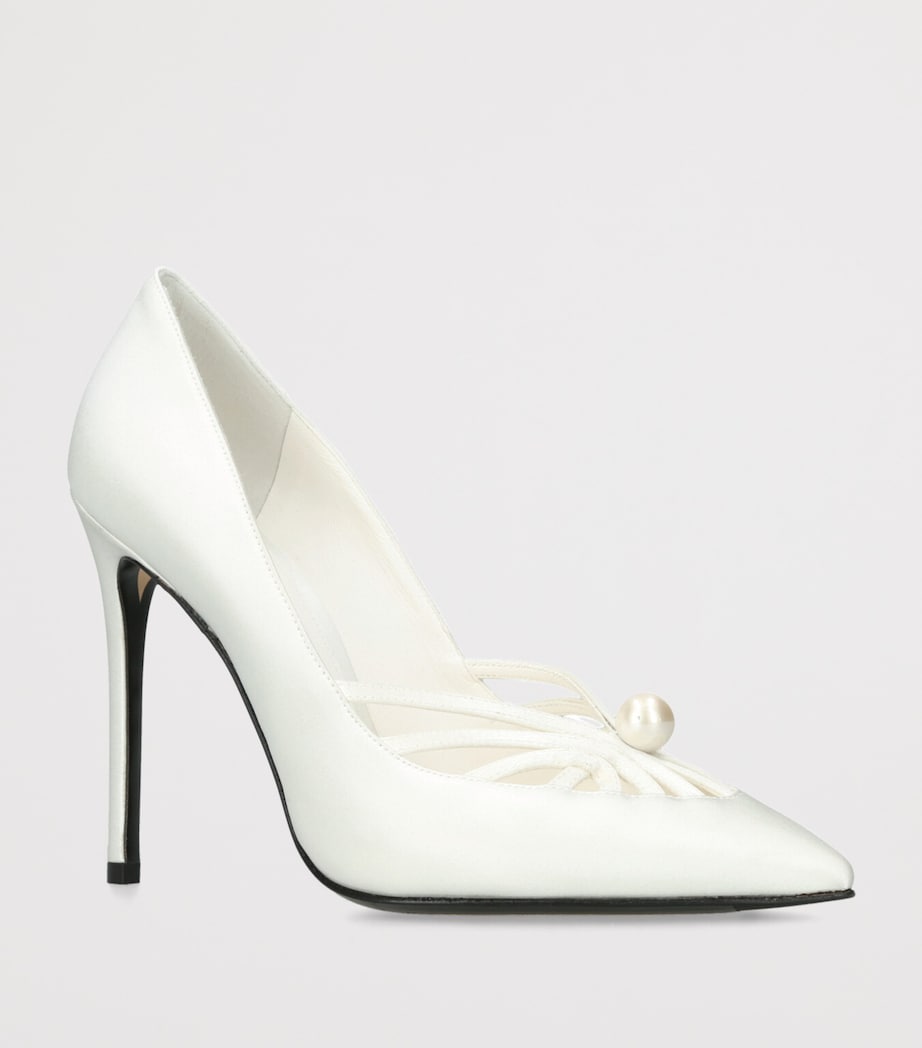 Satin Susi Pumps 110 WHITE Image 3