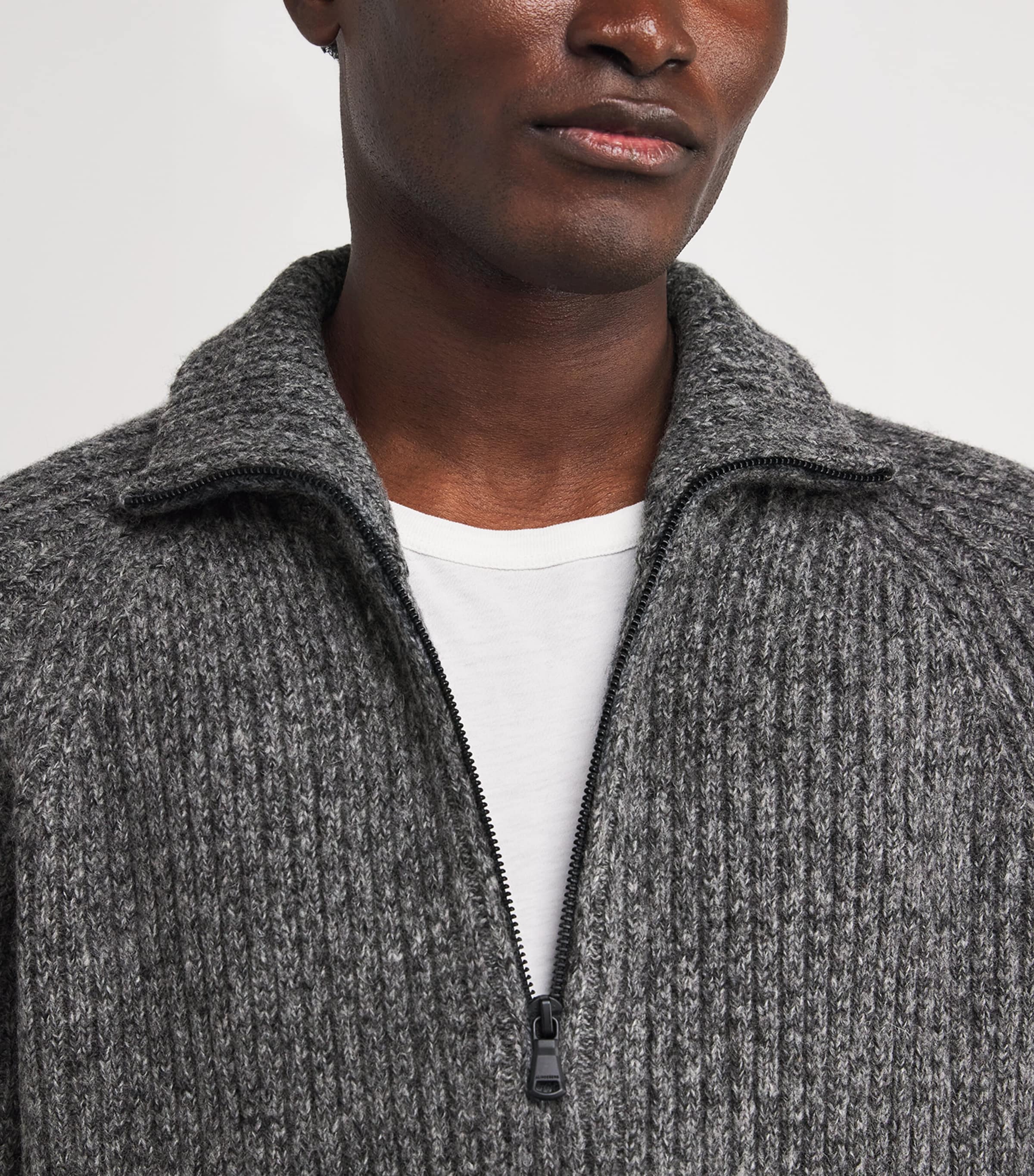 Wool-Blend Victor Half-Zip Sweater DARK GREY MELANGE Image 6