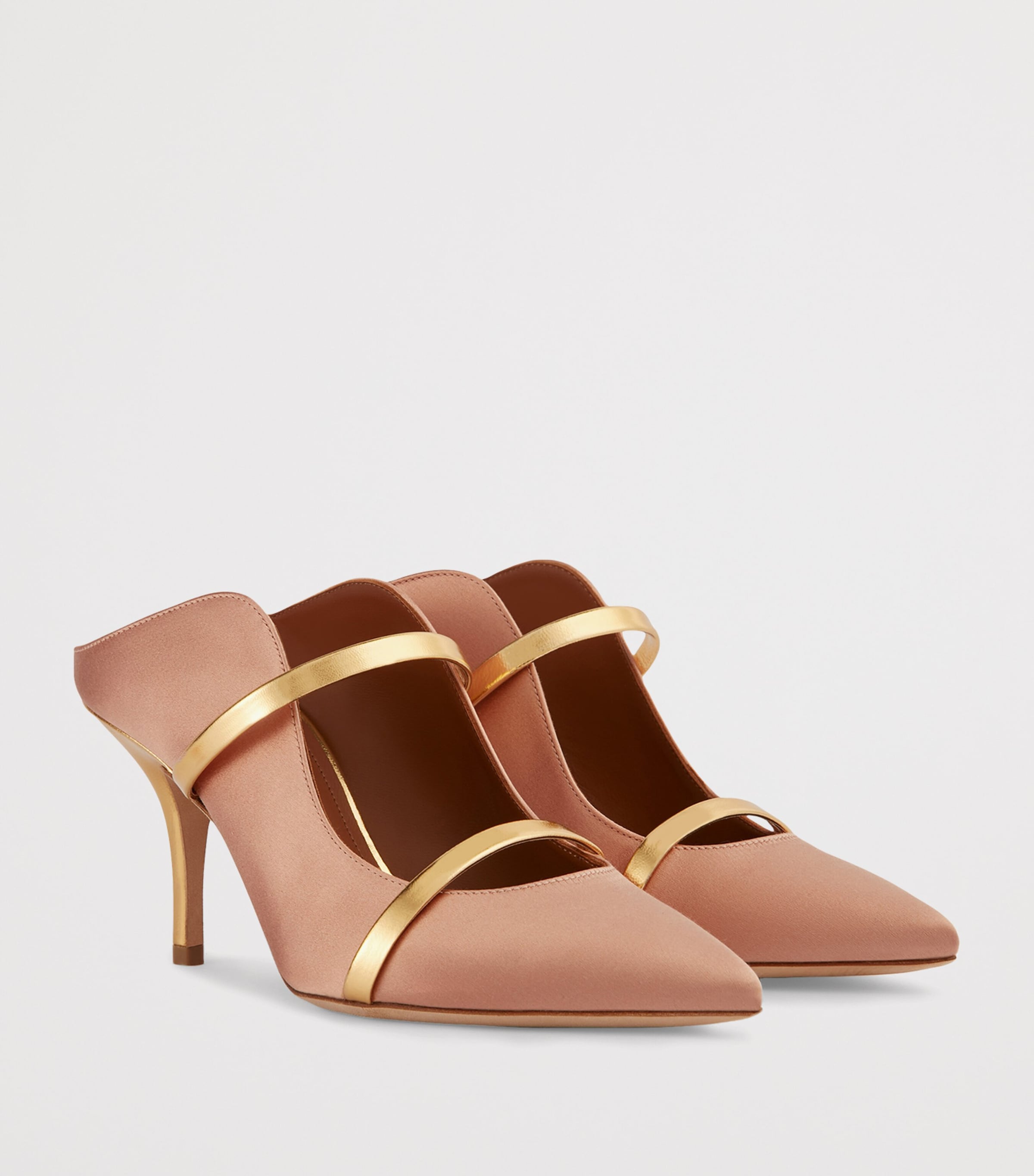Satin Maureen Mules 70 BLUSH Image 3