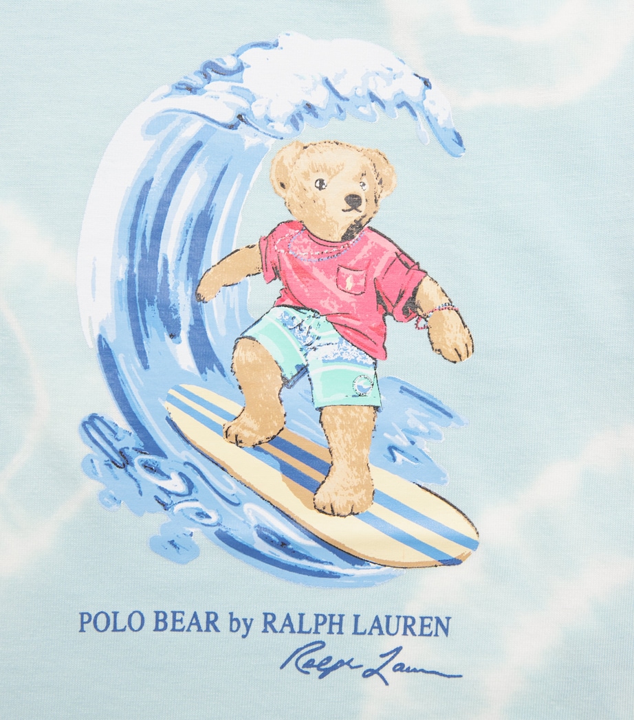 Ralph Lauren Kids Cotton Polo Bear T-Shirt and Shorts Set (3-24 Months) Parakeet Image 4