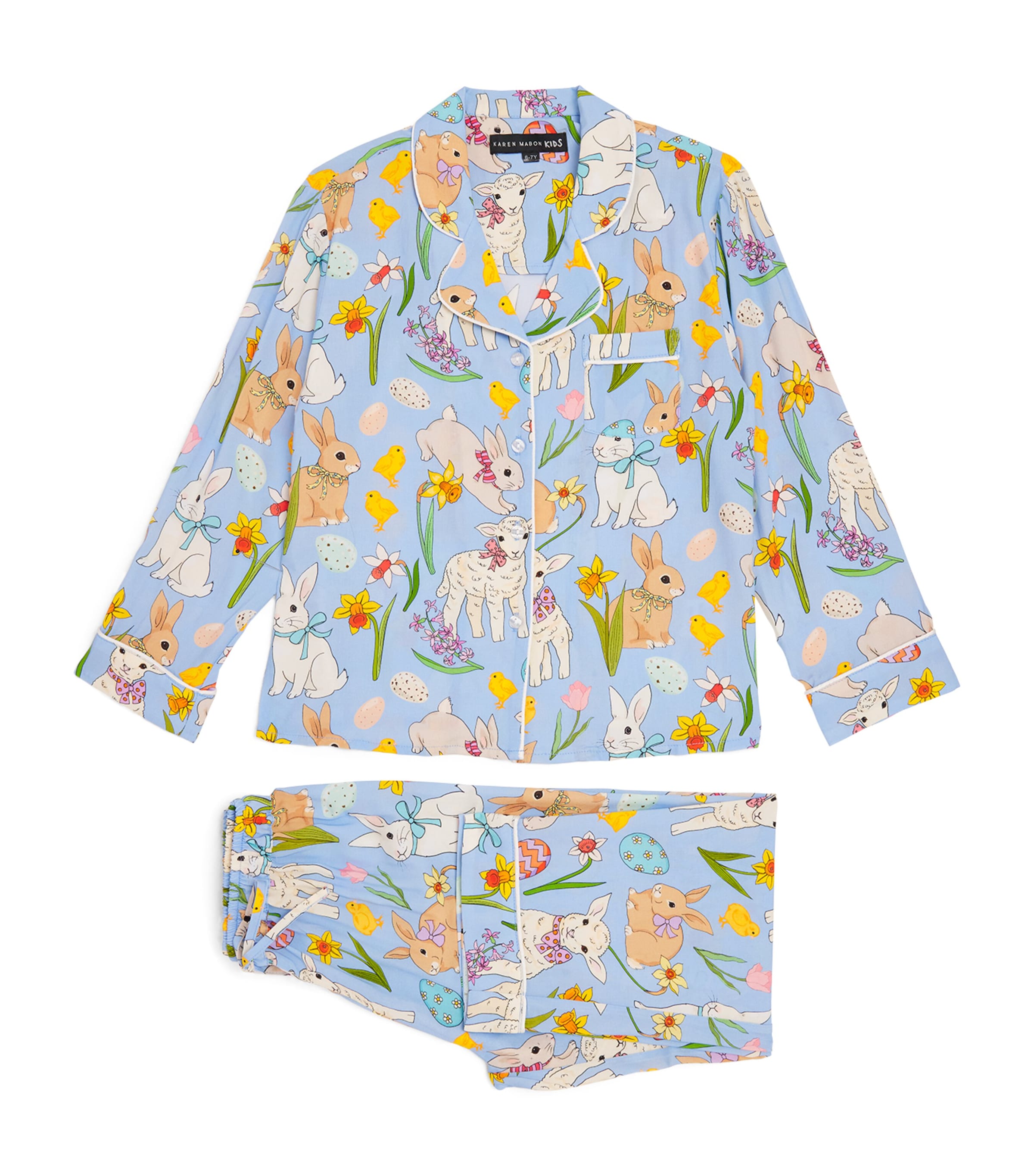 Karen Mabon Kids' Bunny Print Pyjamas