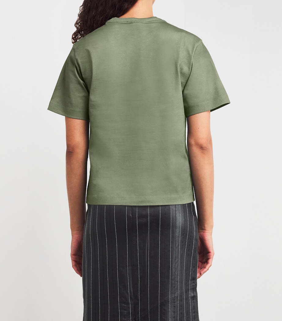 Cotton Floral T-Shirt IVY Image 4