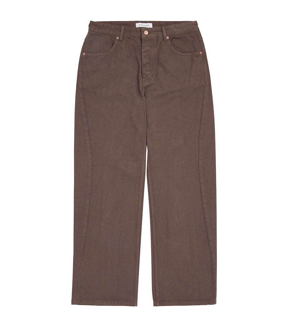 Curved Seam Jeans BROWN Image 1