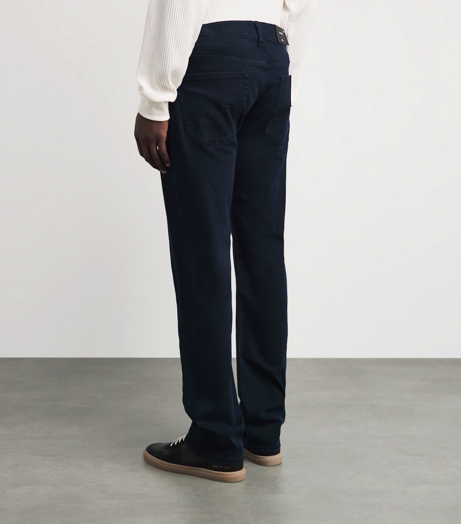 7 For All Mankind Mens Standard Straight Jeans Blue Black Image 5