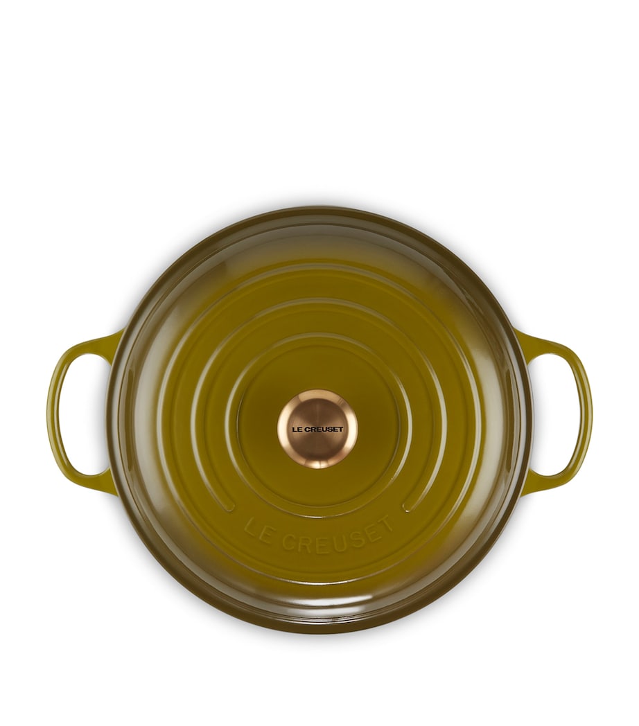 Enamelled Cast Iron Shallow Casserole Dish (30cm) OLIVE Image 4