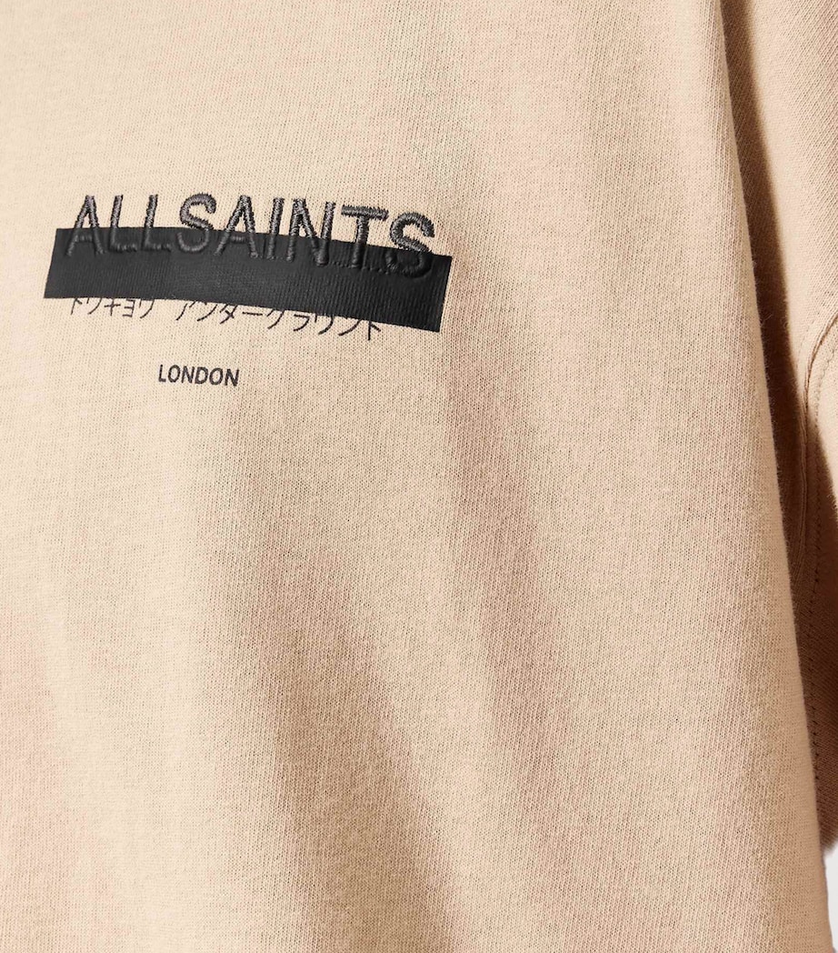 AllSaints Mens Organic Cotton Redact T-Shirt Sunset Brown Image 5