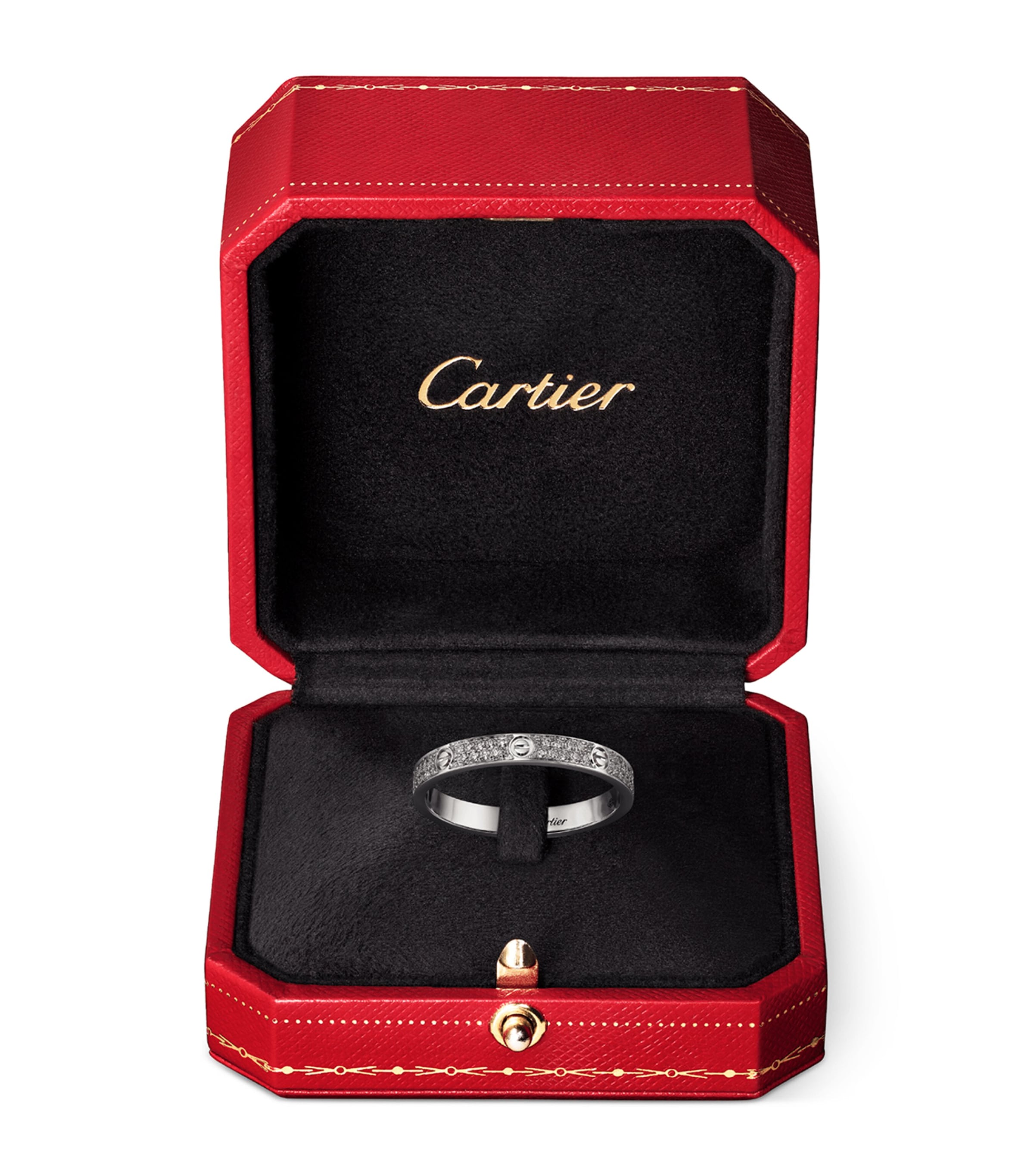 White Gold and Diamond LOVE Ring WHITE GOLD Image 9