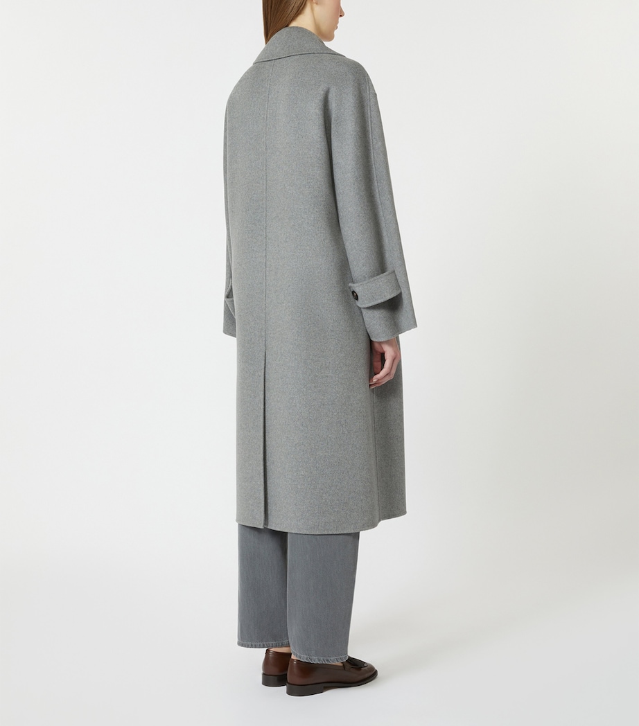 Virgin Wool Single-Breasted Coat MEDIUM GREY Image 4
