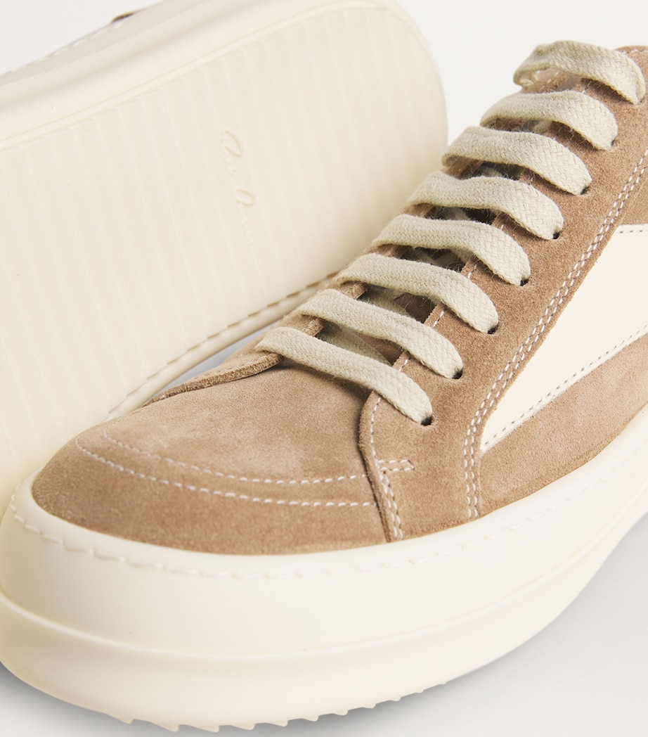 Rick Owens Suede Vintage Low-Top Sneakers Flesh/milk/milk Image 6