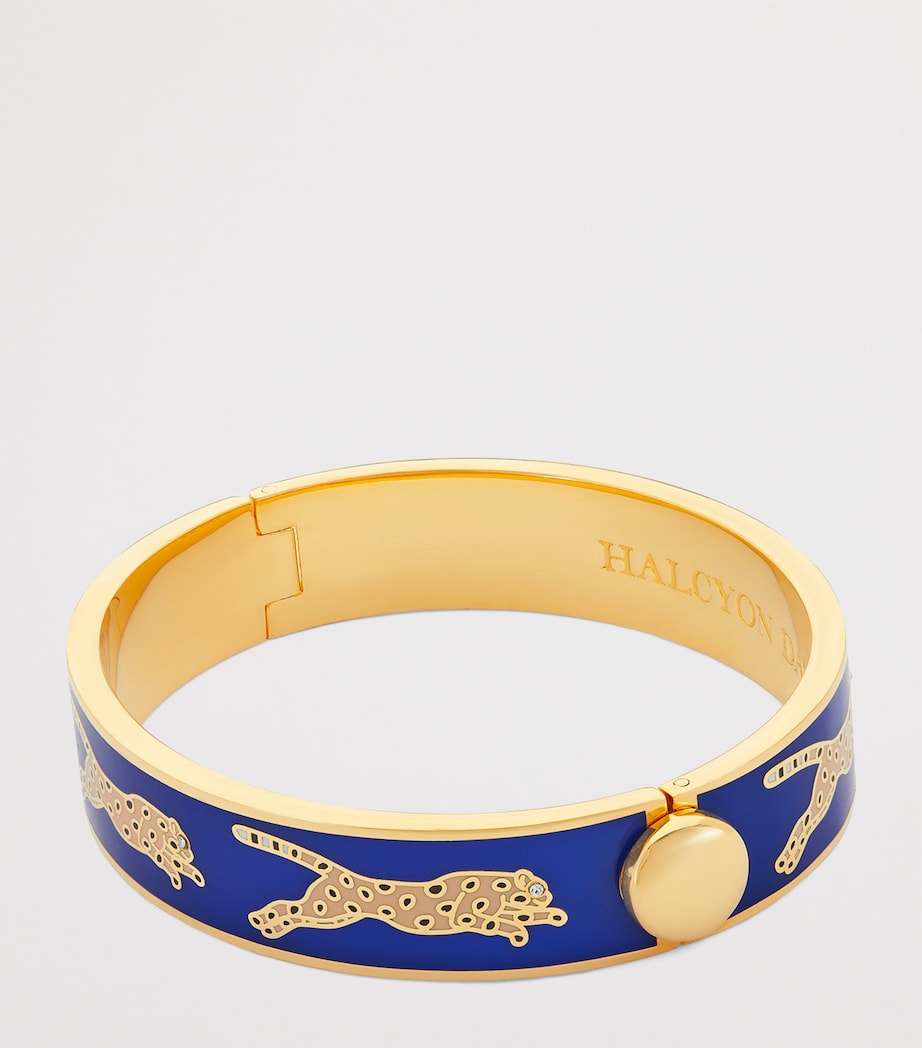 Gold-Plated Leopard Bangle COBALT Image 2