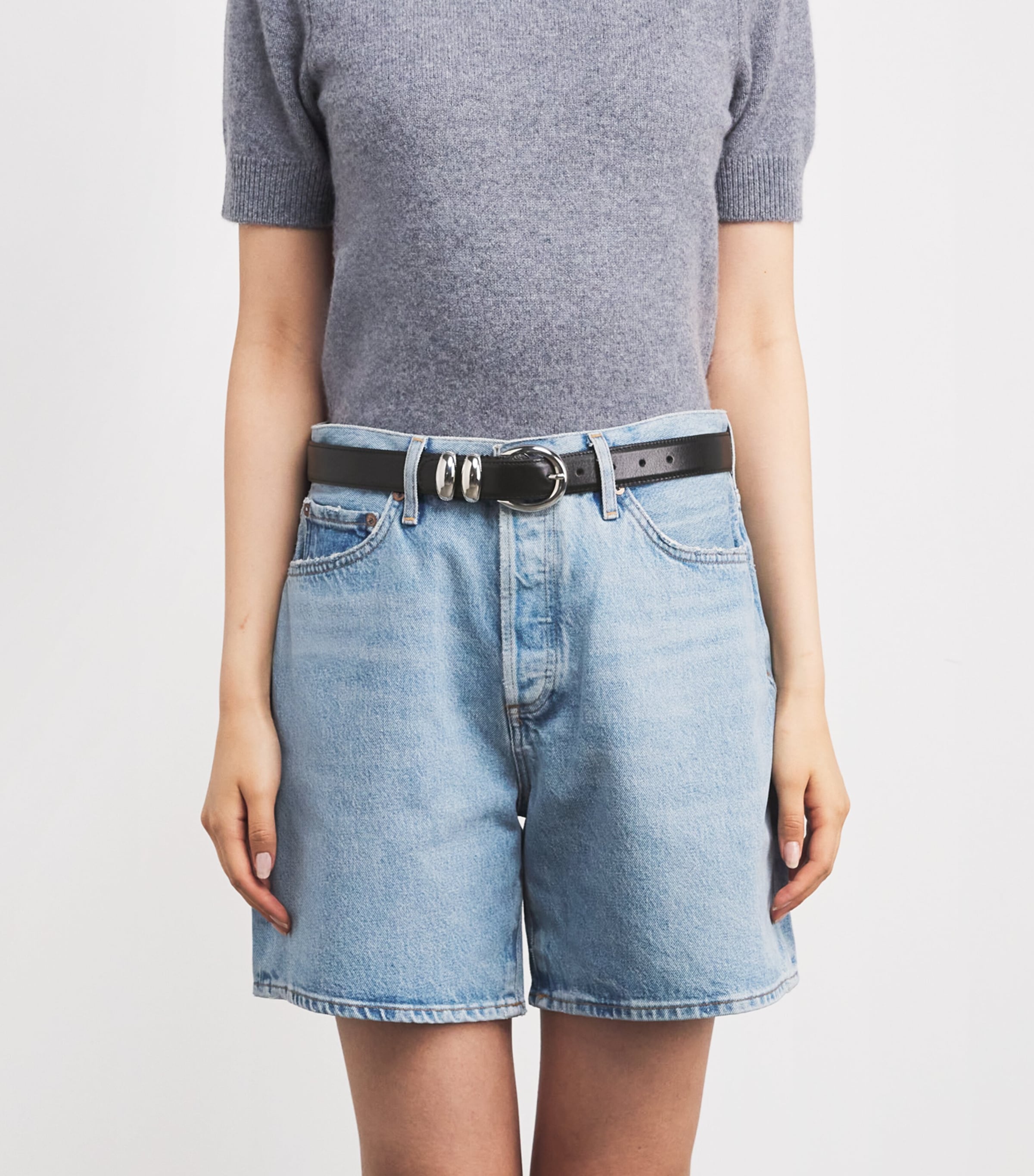 Leather Belt BLACK Image 3