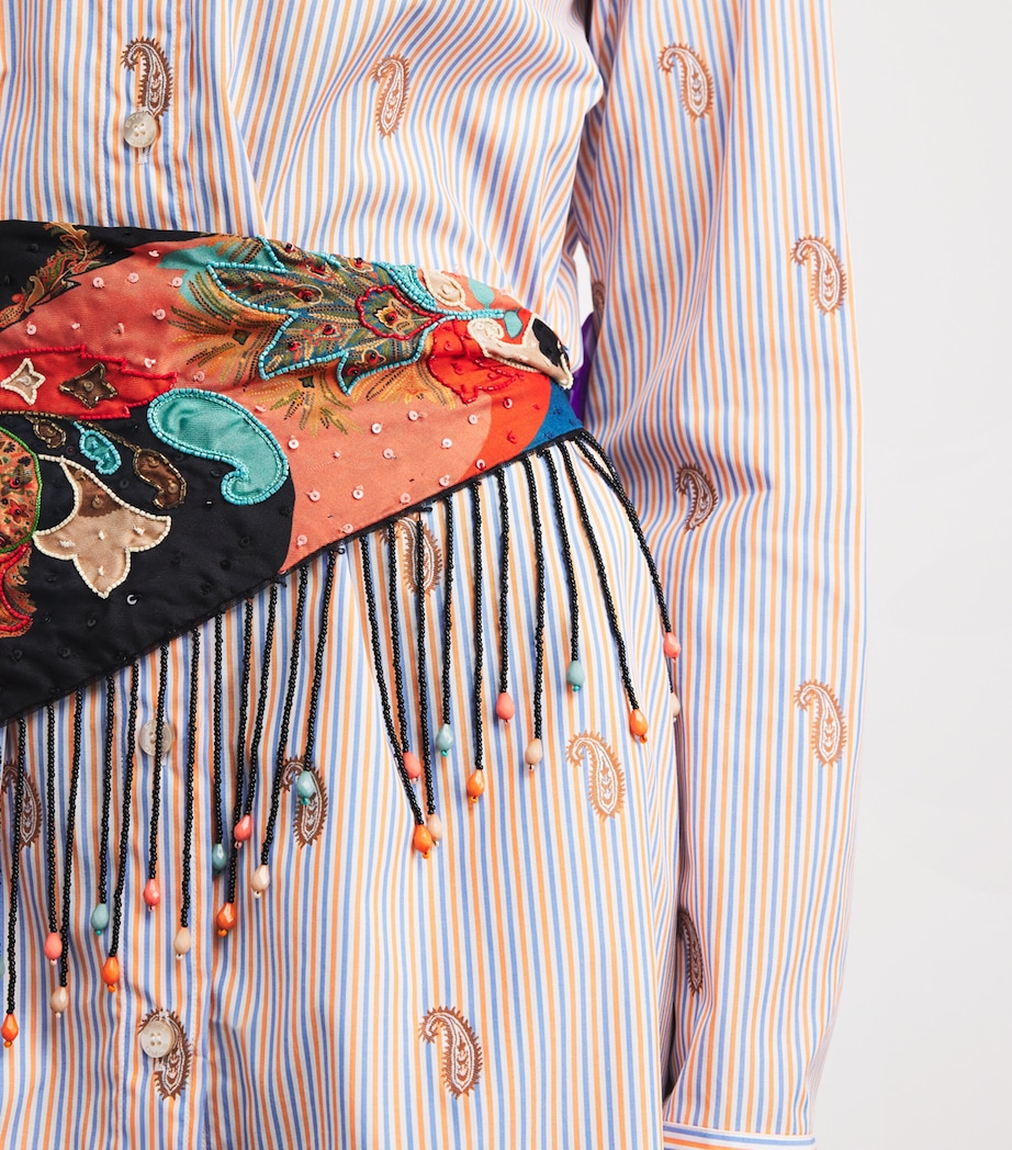 Etro Embellished Silk Scarf Black Image 2