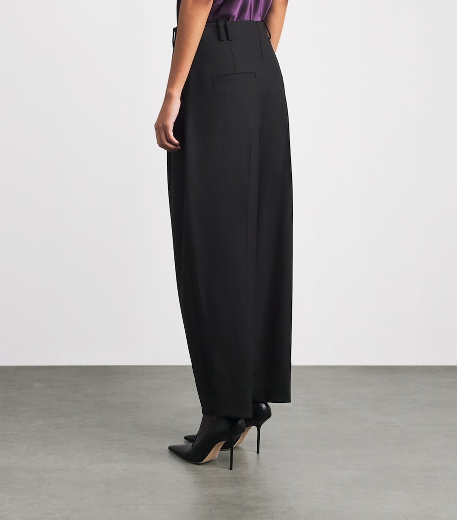 Veronica Beard Womens Whitlock Barrel Trousers Black Image 5