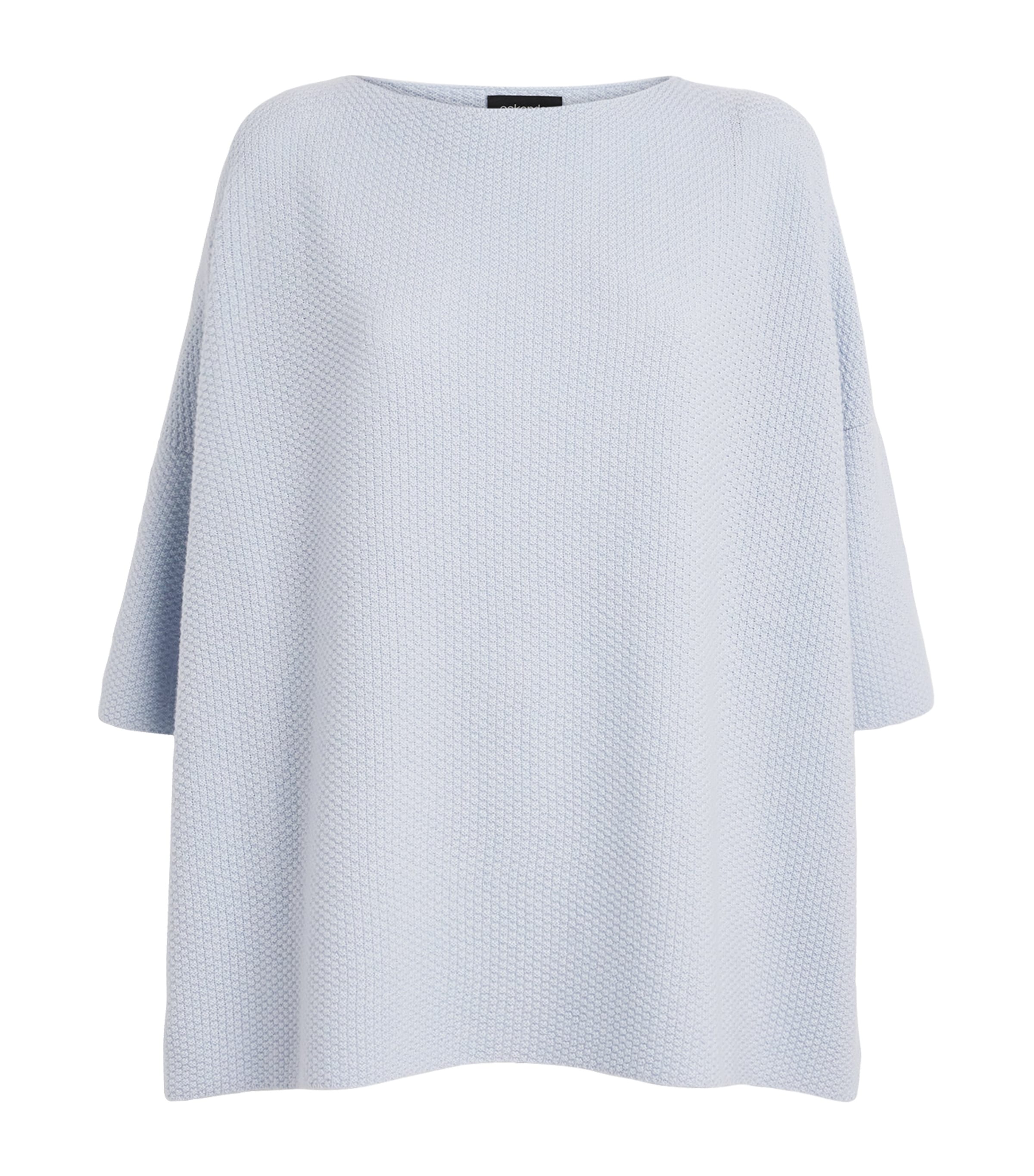 Eskandar Womens Cashmere Square-Neck Sweater Brgtnbl Image 1