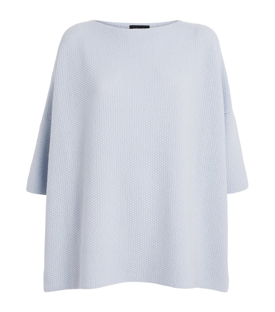 Eskandar Womens Cashmere Square-Neck Sweater Brgtnbl Image 1