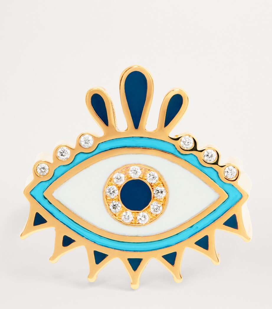 L'ATELIER NAWBAR Yellow Gold, Diamond and Enamel Amulets of Light Ring Yellow Gold Image 4