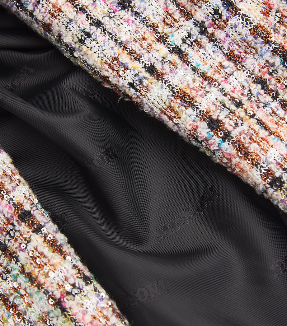 Missoni Womens Bouclé Double-Breasted Blazer White,pink Image 5