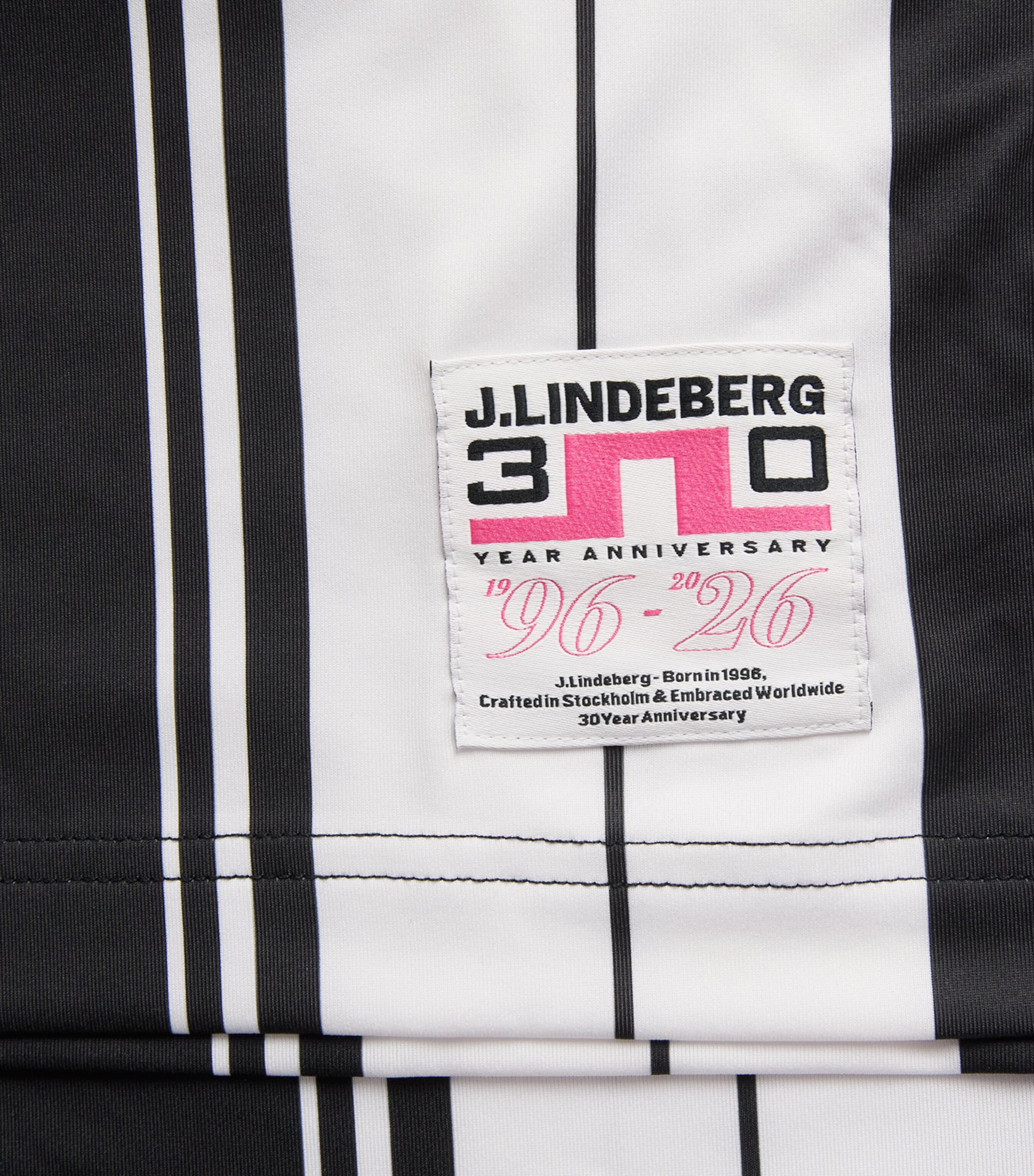 J Lindeberg Mens 30Y Tour Tech Stripe Polo Shirt Stripe Image 6