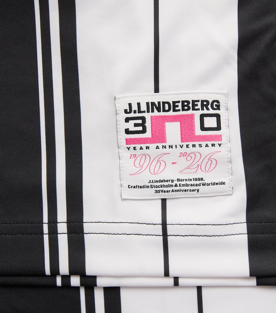 J Lindeberg Mens 30Y Tour Tech Stripe Polo Shirt Stripe Image 6