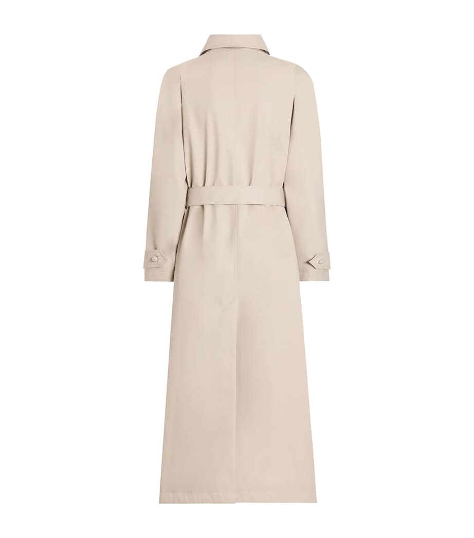 Dolce&Gabbana Womens Longline Trench Coat Medium Parchme Image 2