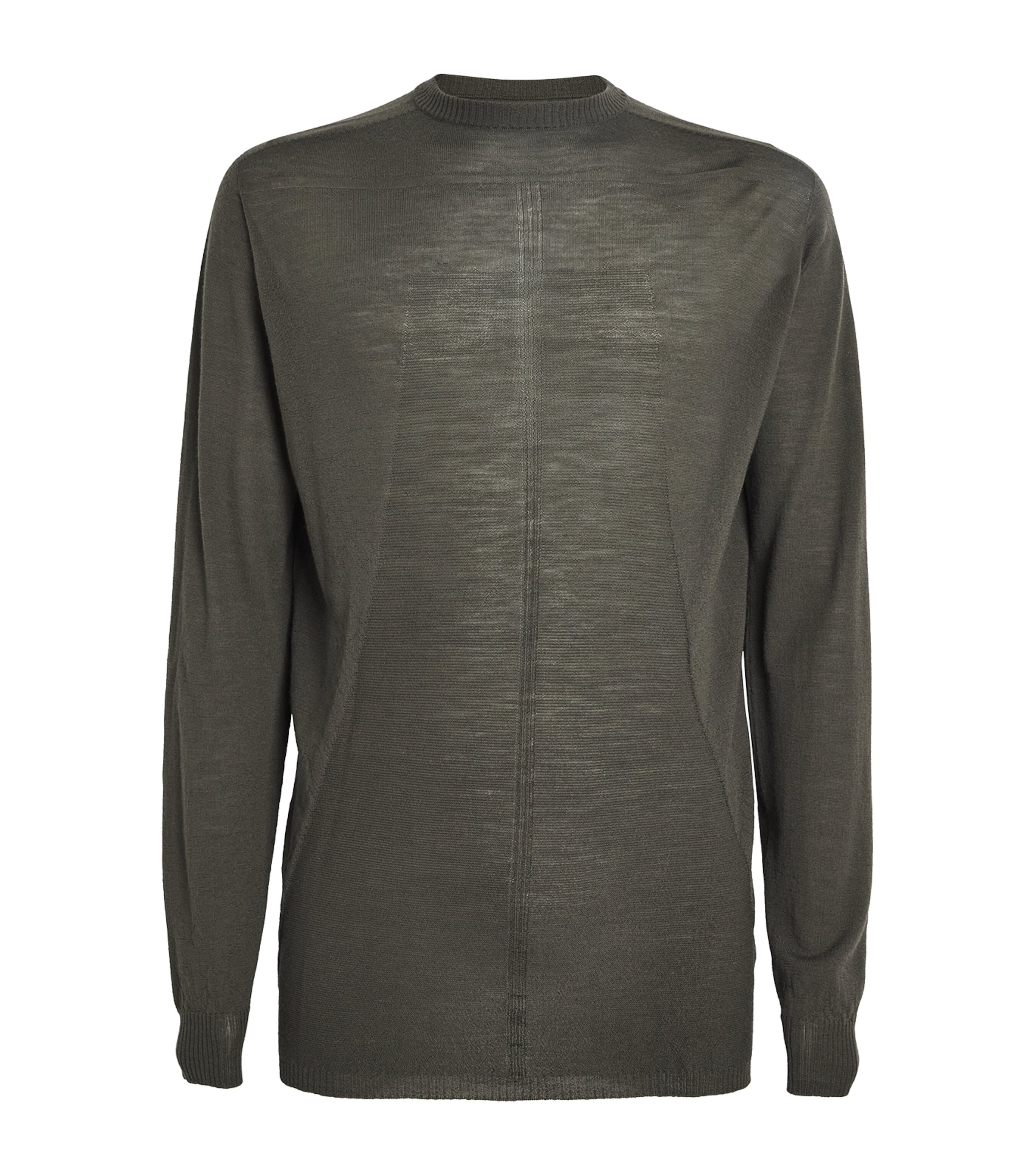 Rick Owens Virgin Wool Oversized Level Sweater In Green