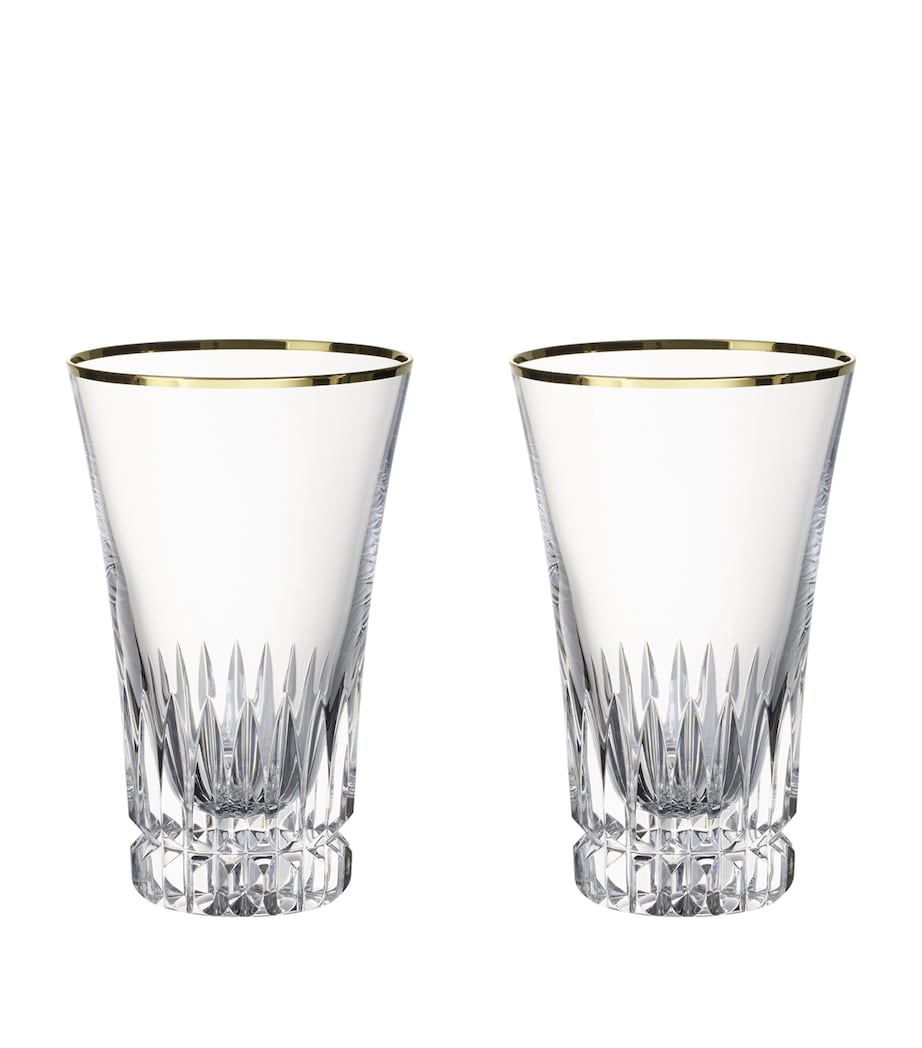 Set of 2 Grand Royal Gold Tall Tumblers (300ml) CLEAR Image 1