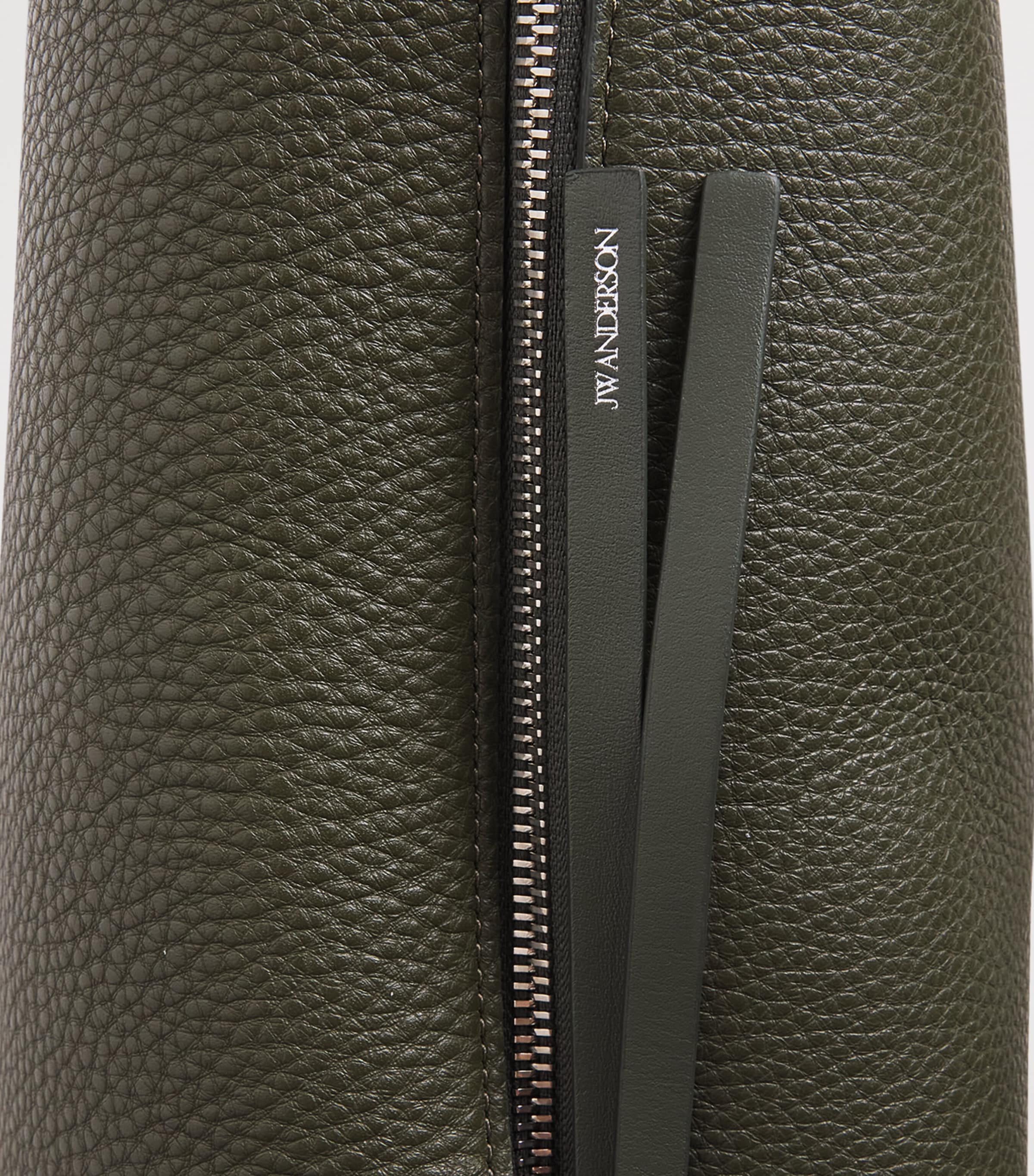 JW Anderson Leather Loafer Messenger Bag Khaki Image 5