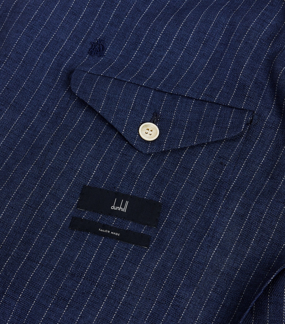 Dunhill Mens Linen Double-Breasted Blazer Image 6
