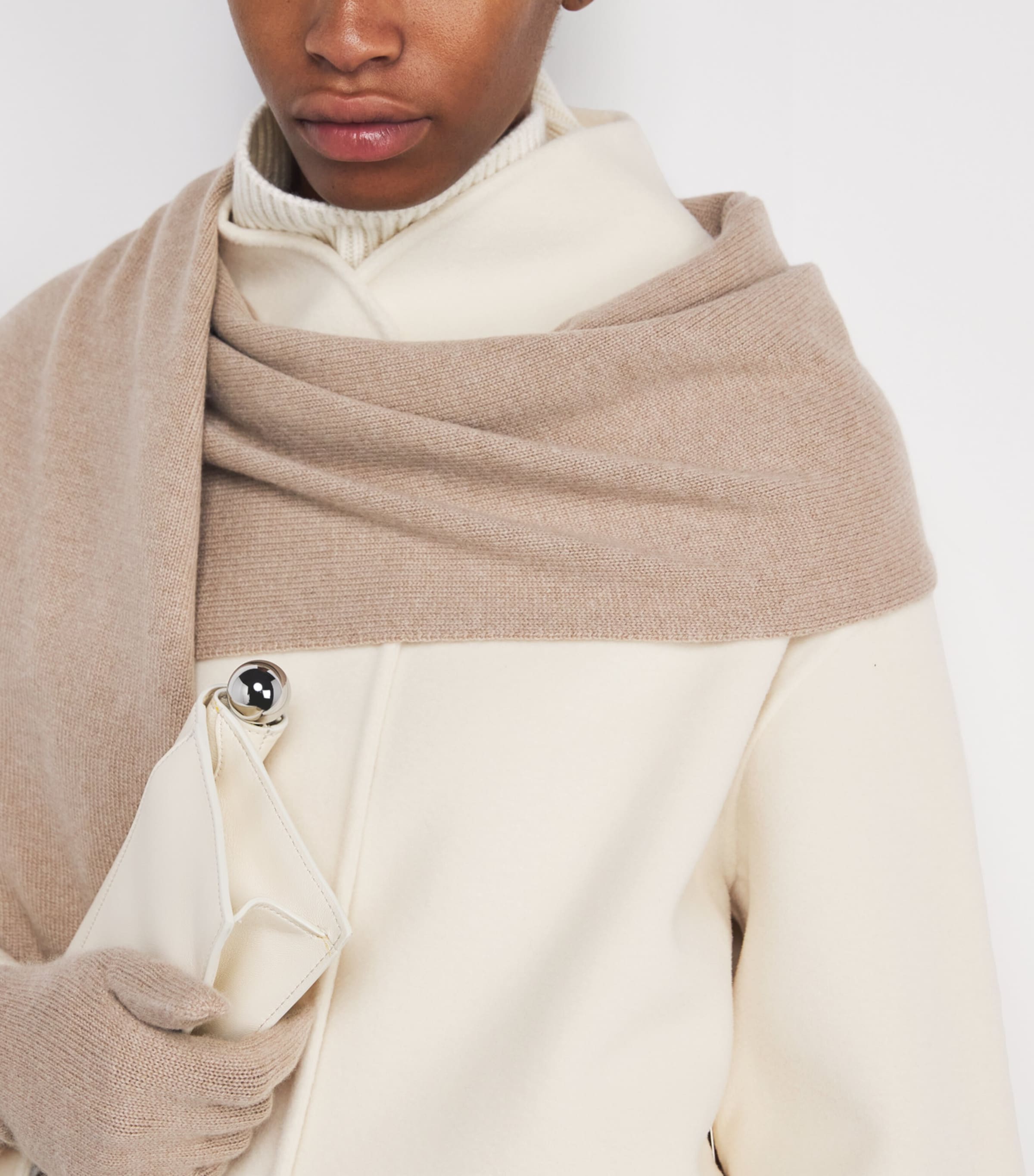 Wool-Cashmere Short Jacket FEATHER WHITE Image 6