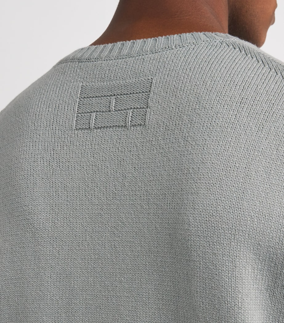 Cotton-Silk Sweater GREY BLUE Image 6