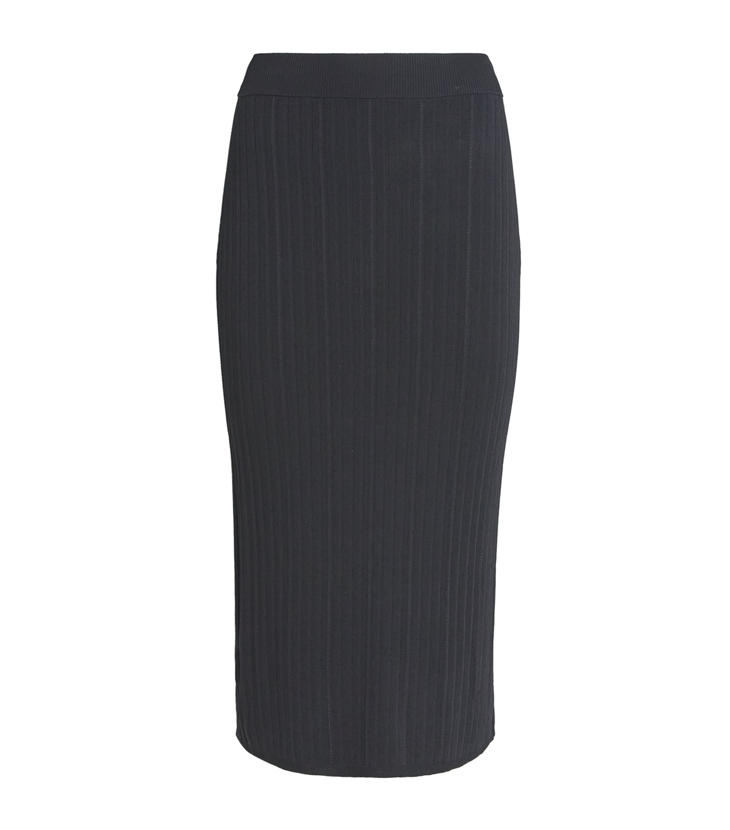 Joseph Ribbed-knit Midi Skirt In Black