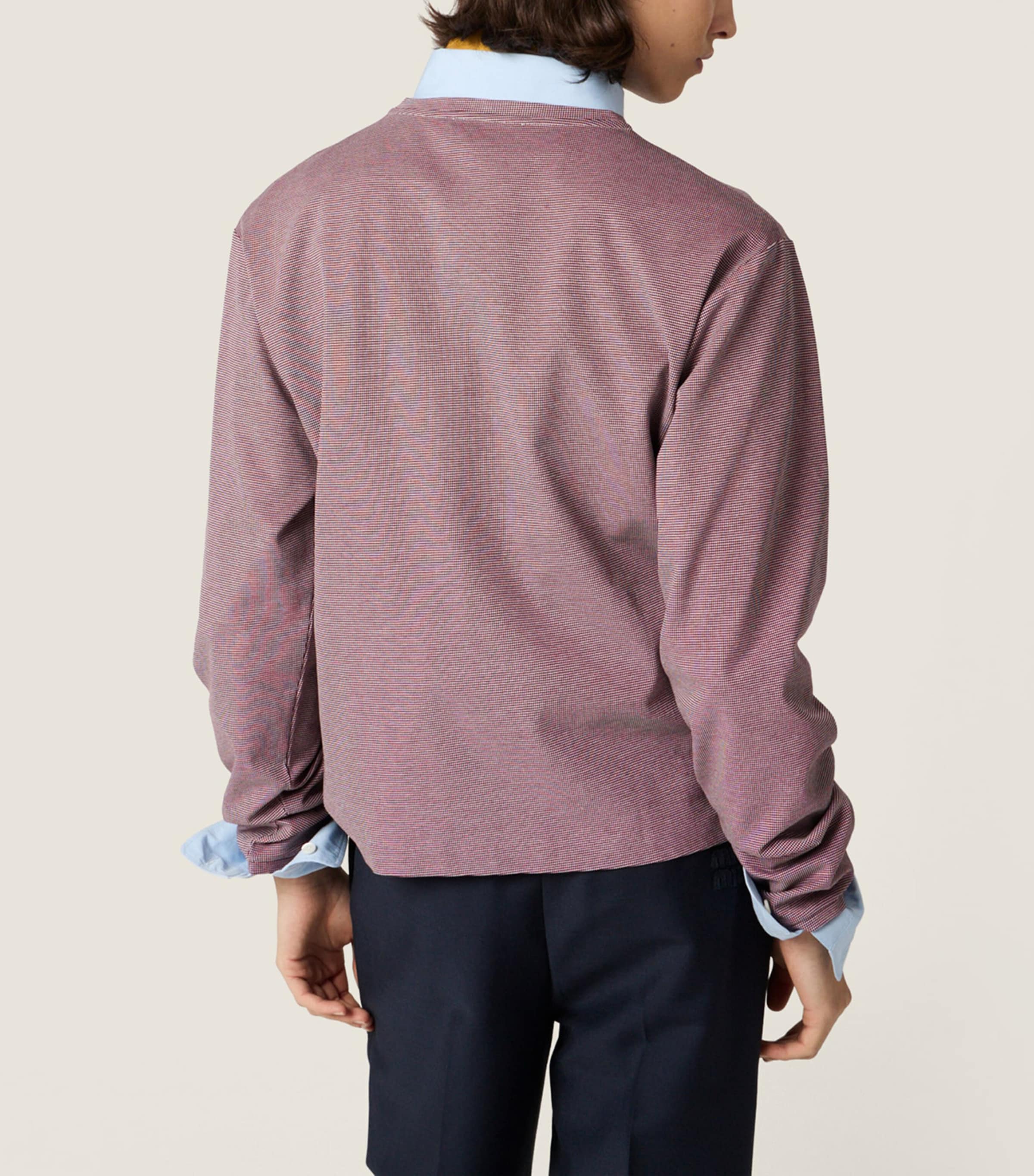 Miu Miu Womens Cotton Jacquard T-Shirt Image 3