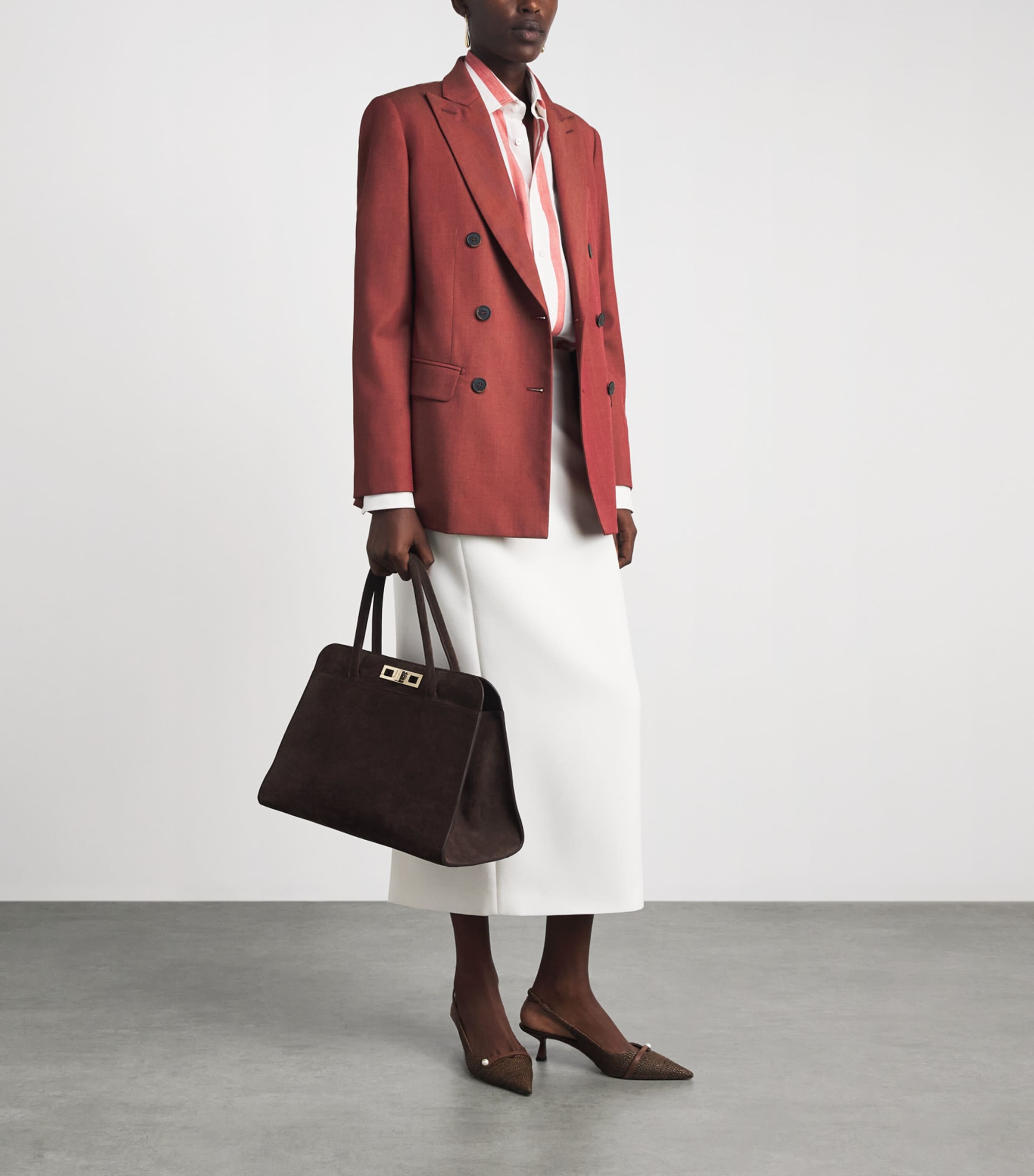 Max Mara Womens Virgin Wool Blazer Red Image 2