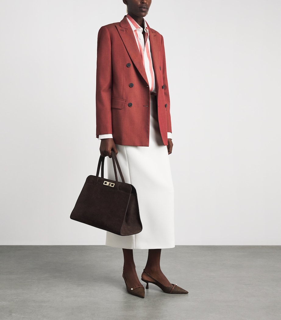 Max Mara Womens Virgin Wool Blazer Red Image 2