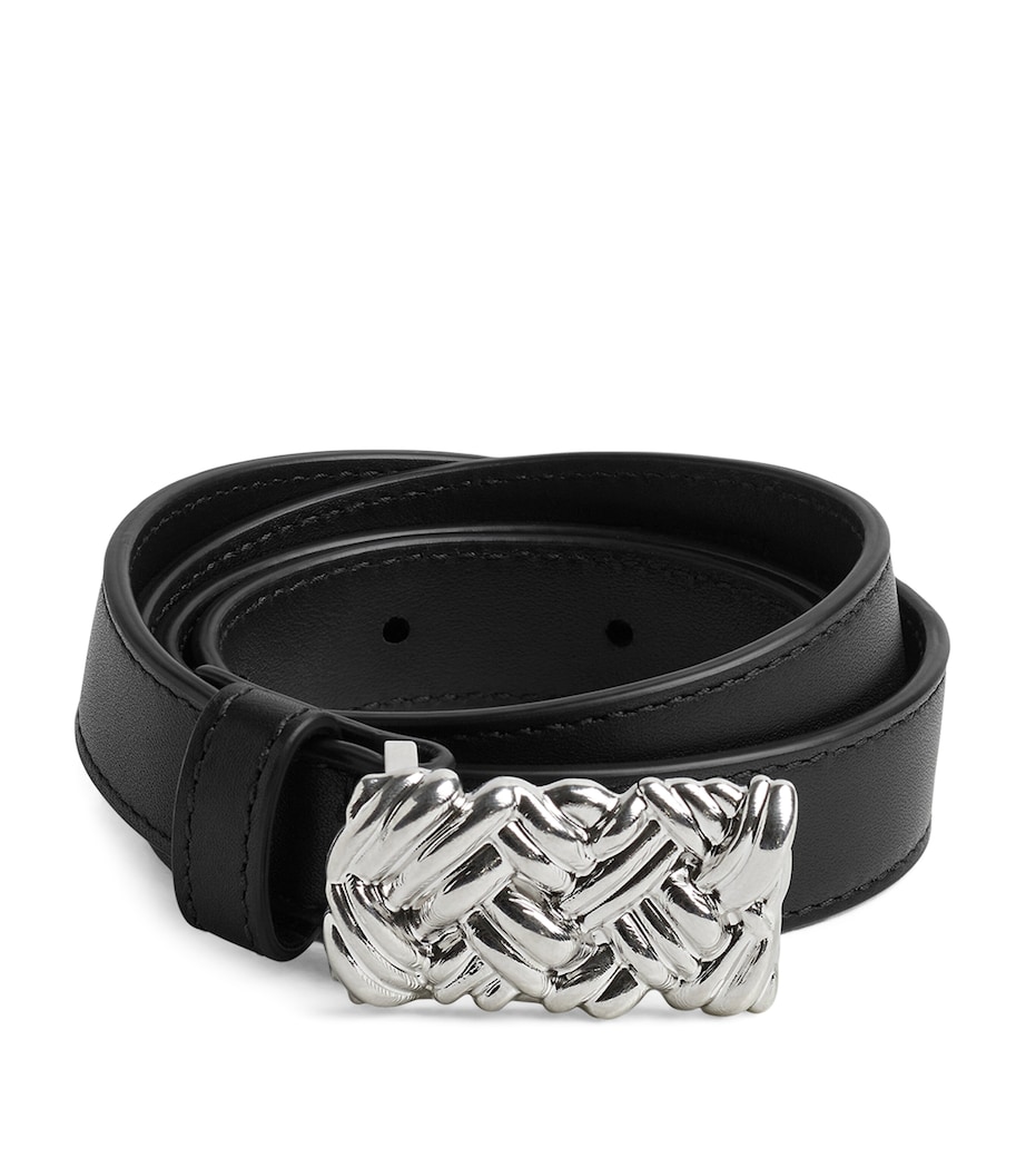 Leather Intreccio-Buckle Belt 8803 Image 1