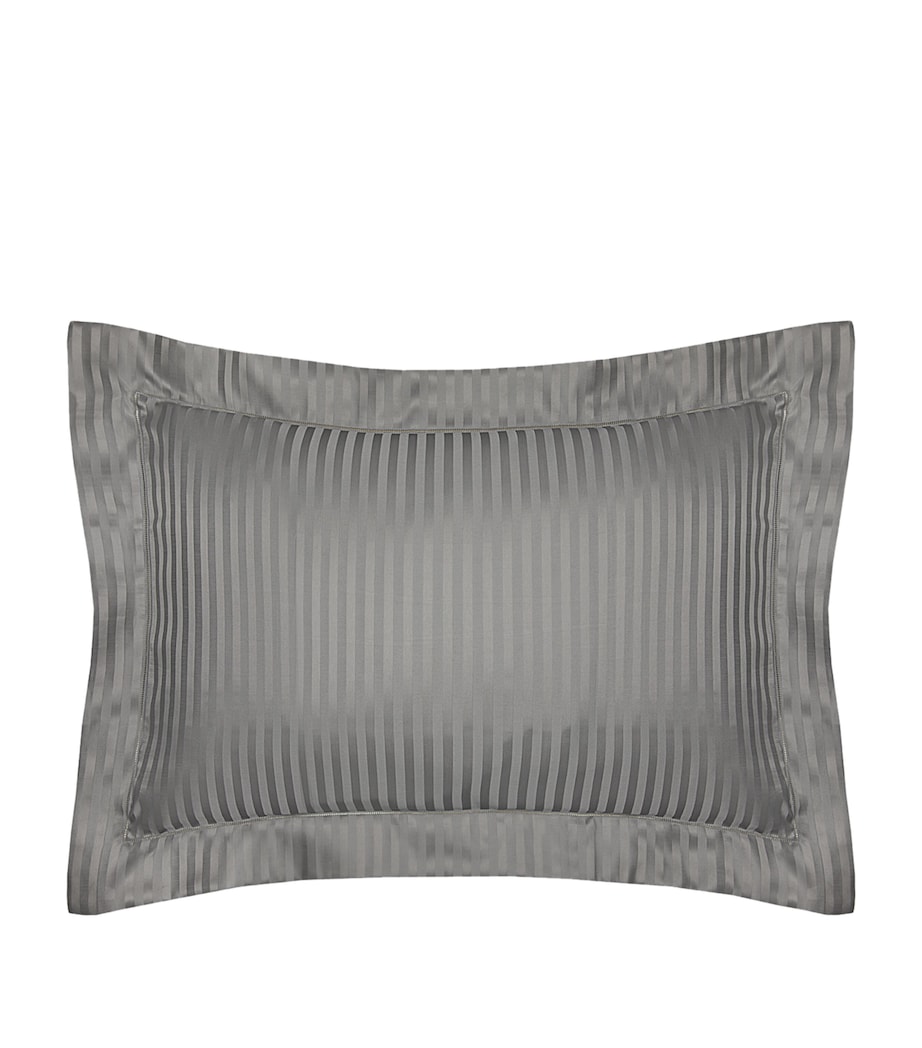 Raso Rigato Pillowcase (50cm x 75cm) CHARCOAL Image 1