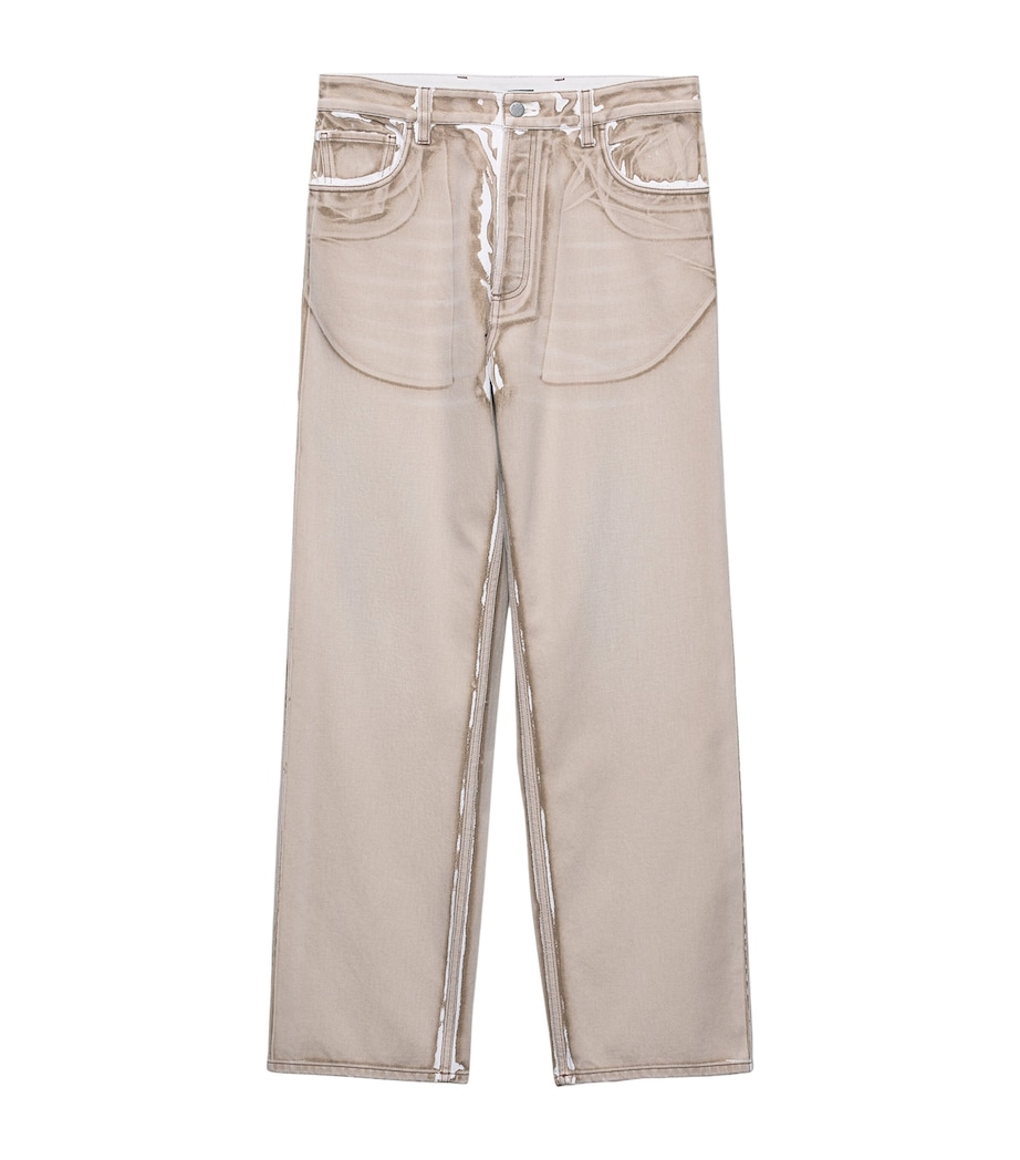 Prada Mens Printed Straight Jeans Image 1