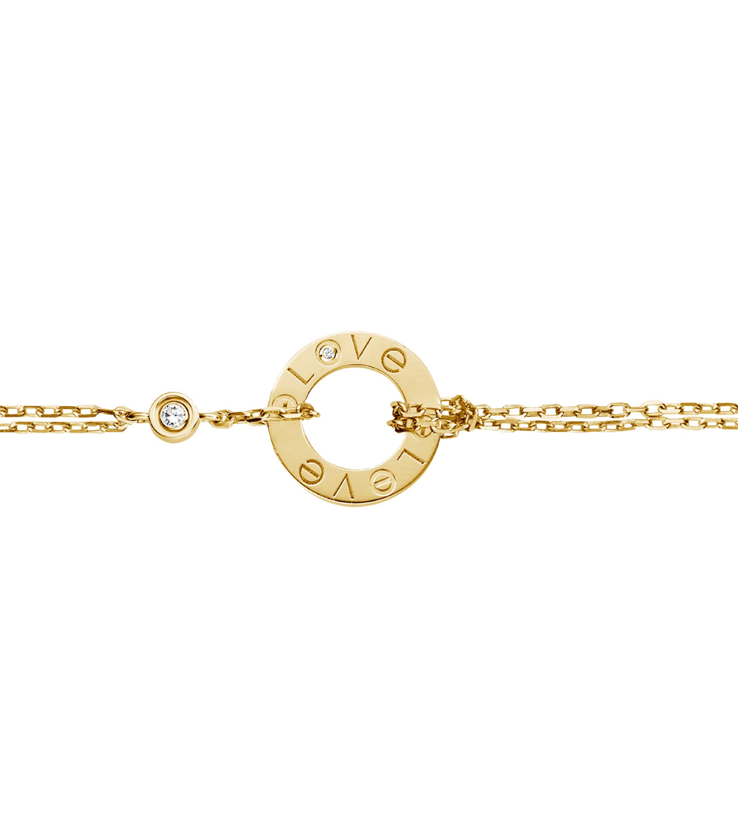 Cartier Yellow Gold Double Chain LOVE Bracelet Yellow Gold Image 6