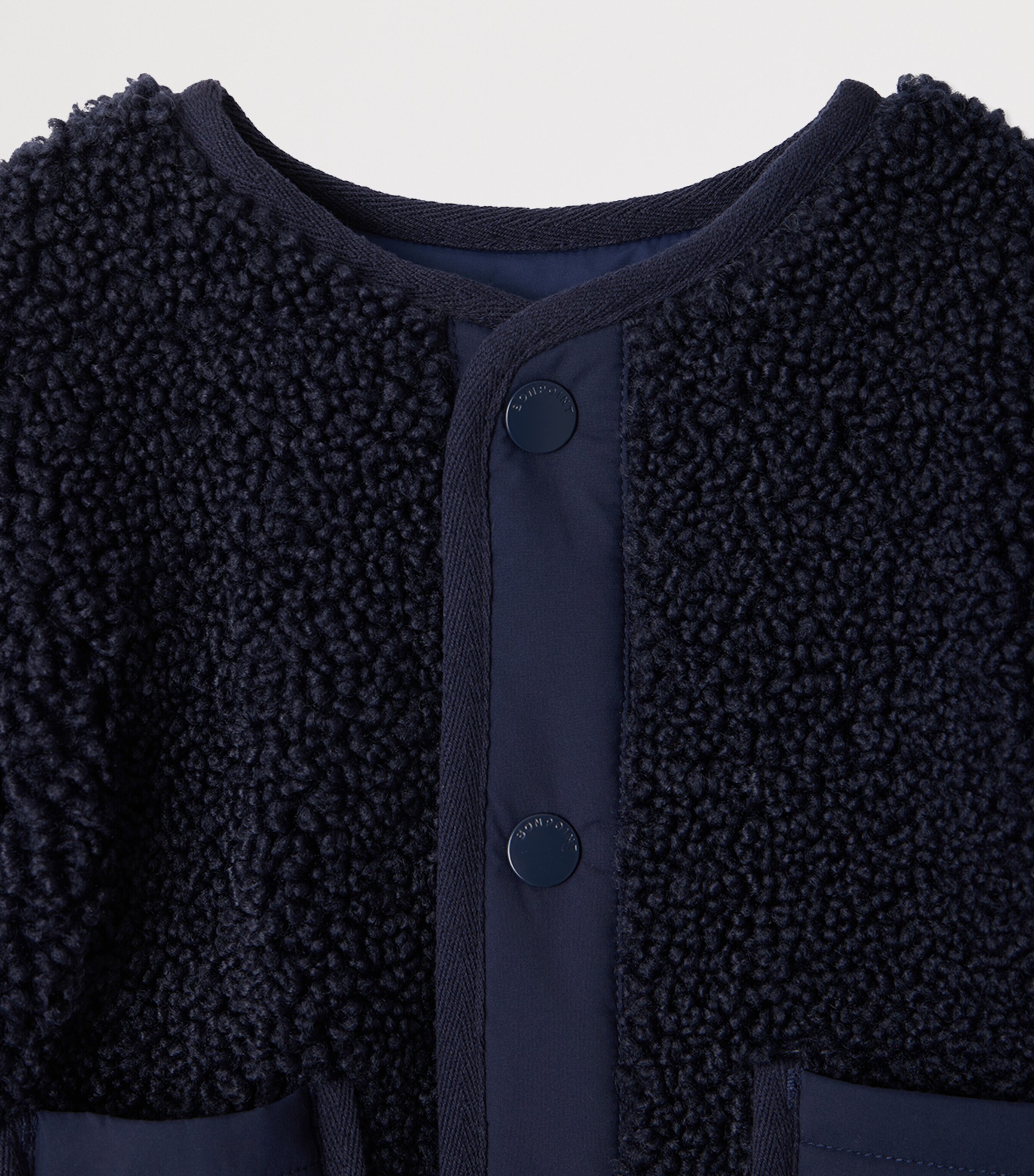 Bonpoint Reversible Faux Fur Jacket (6-18 Months) Marine Image 6